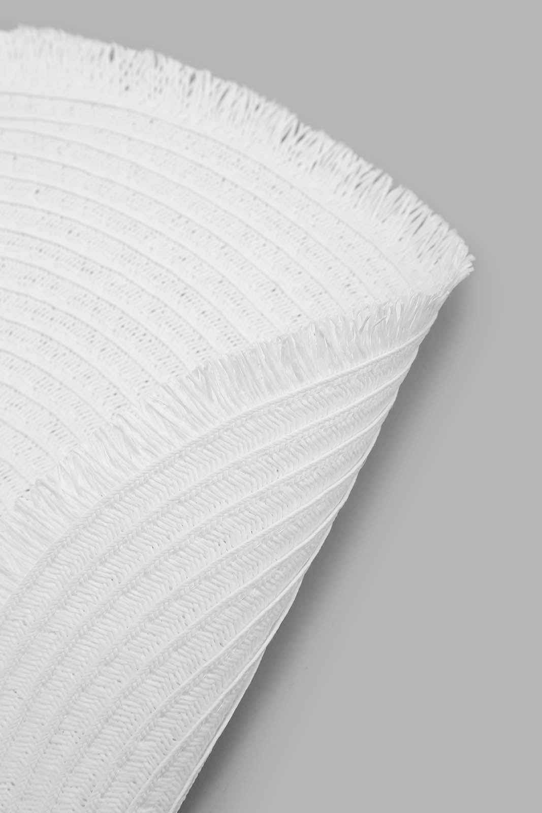Redtag-White-Round-Placemat-Category:Placemats-&-Coasters,-Colour:White,-Deals:New-In,-Filter:Home-Dining,-HMW-DIN-Kitchen-Accessories,-New-In-HMW-DIN,-Non-Sale,-Section:Homewares,-W22O-Home-Dining-