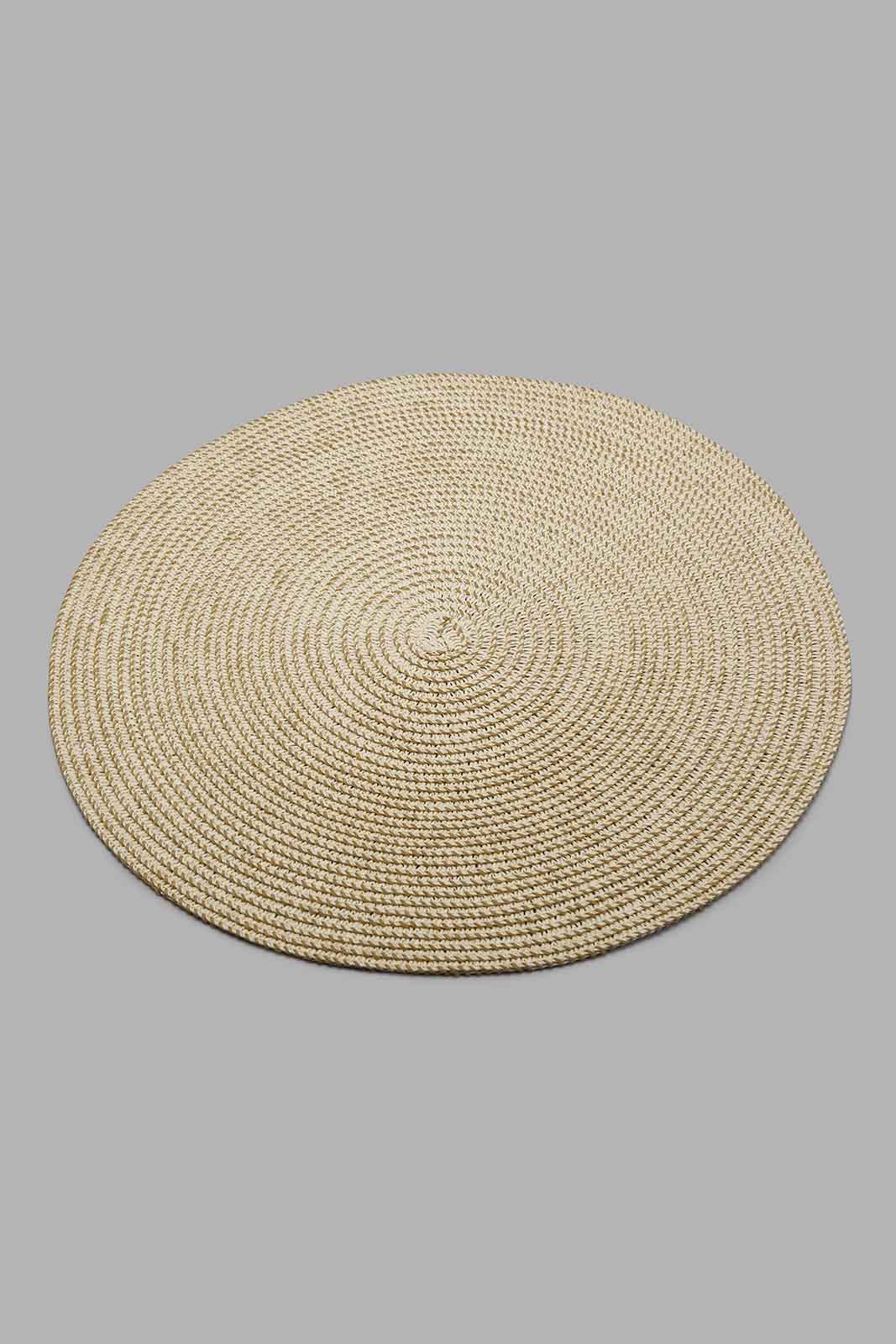 Redtag-Beige-Round-Placemat-Category:Placemats-&-Coasters,-Colour:Beige,-Deals:New-In,-Filter:Home-Dining,-HMW-DIN-Kitchen-Accessories,-New-In-HMW-DIN,-Non-Sale,-Section:Homewares,-W22O-Home-Dining-