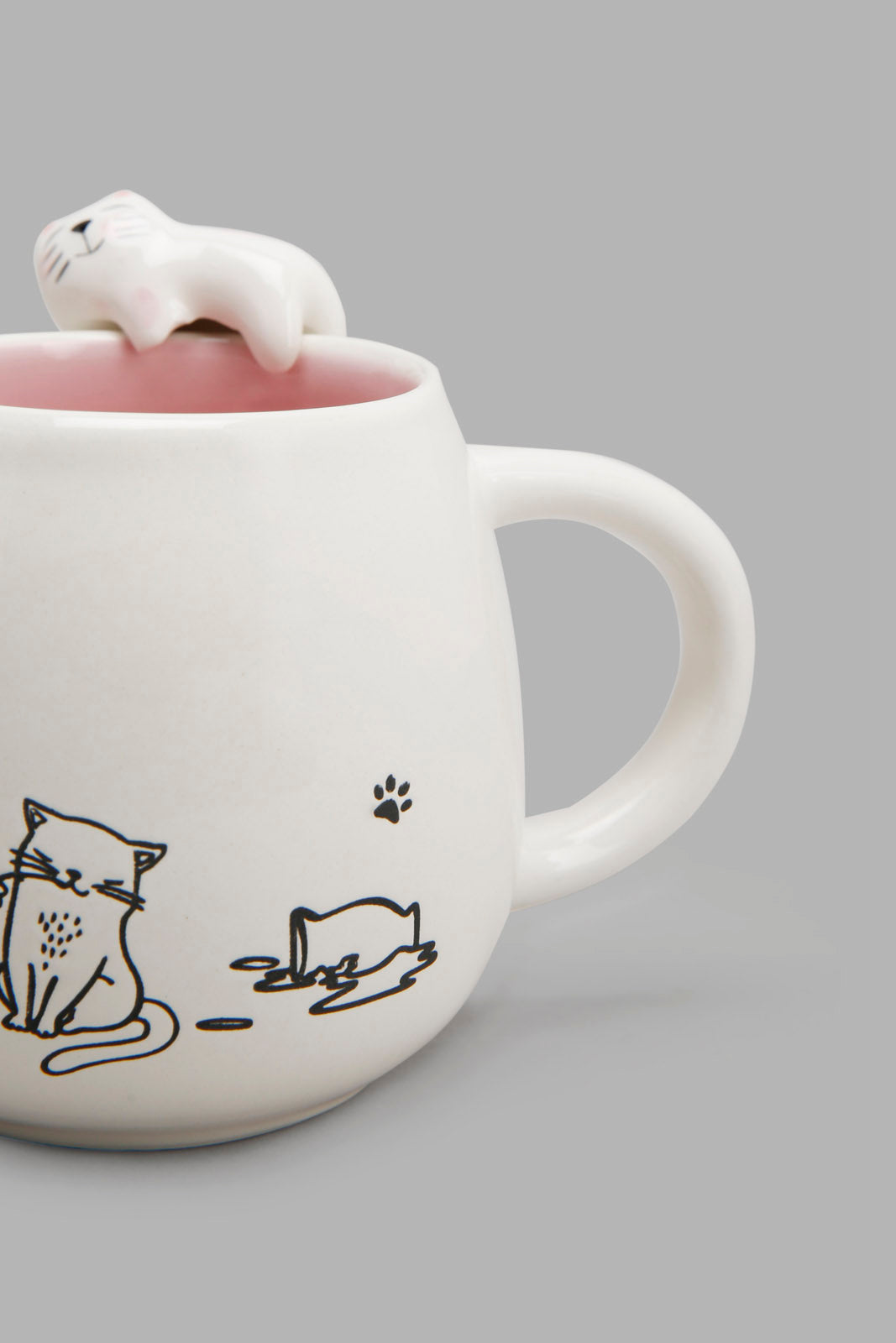 Redtag-Pink-Cat-Mug-Category:Cups-&-Mugs,-CHR,-Colour:Pink,-Deals:New-In,-Filter:Home-Dining,-HMW-DIN-Crockery,-New-In-HMW-DIN,-Non-Sale,-Section:Homewares,-W22A-Home-Dining-