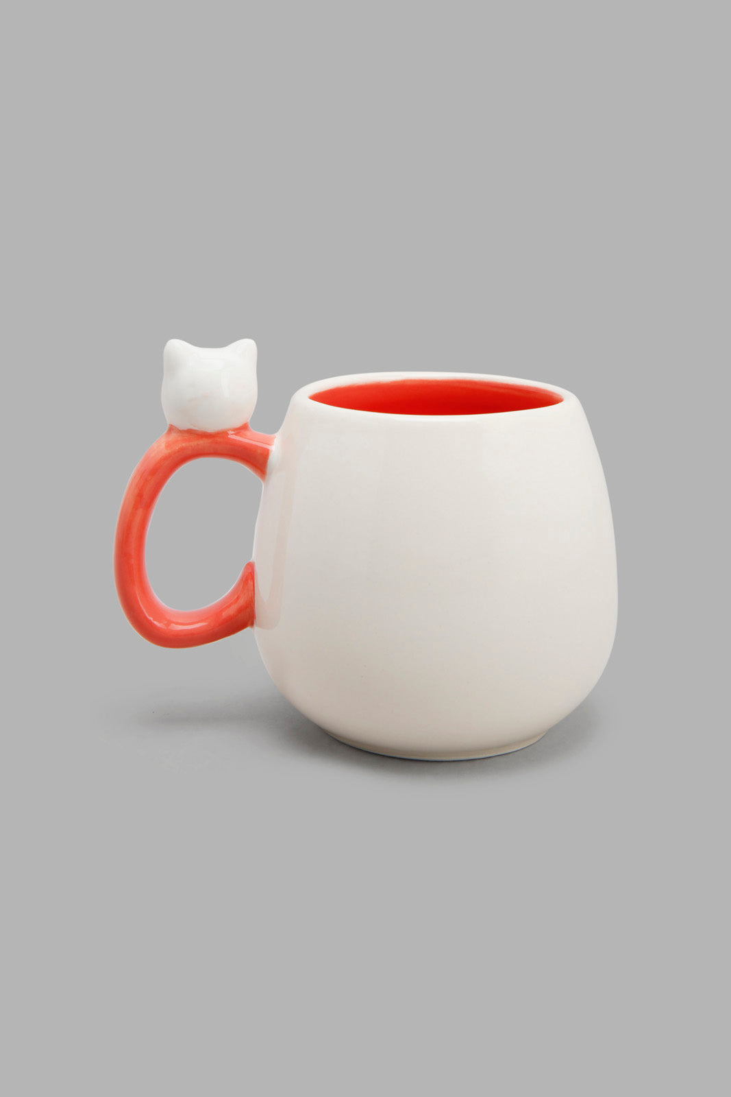 Redtag-White-Cat-Mug-Category:Cups-&-Mugs,-CHR,-Colour:White,-Deals:New-In,-Filter:Home-Dining,-HMW-DIN-Crockery,-New-In-HMW-DIN,-Non-Sale,-Section:Homewares,-W22A-Home-Dining-