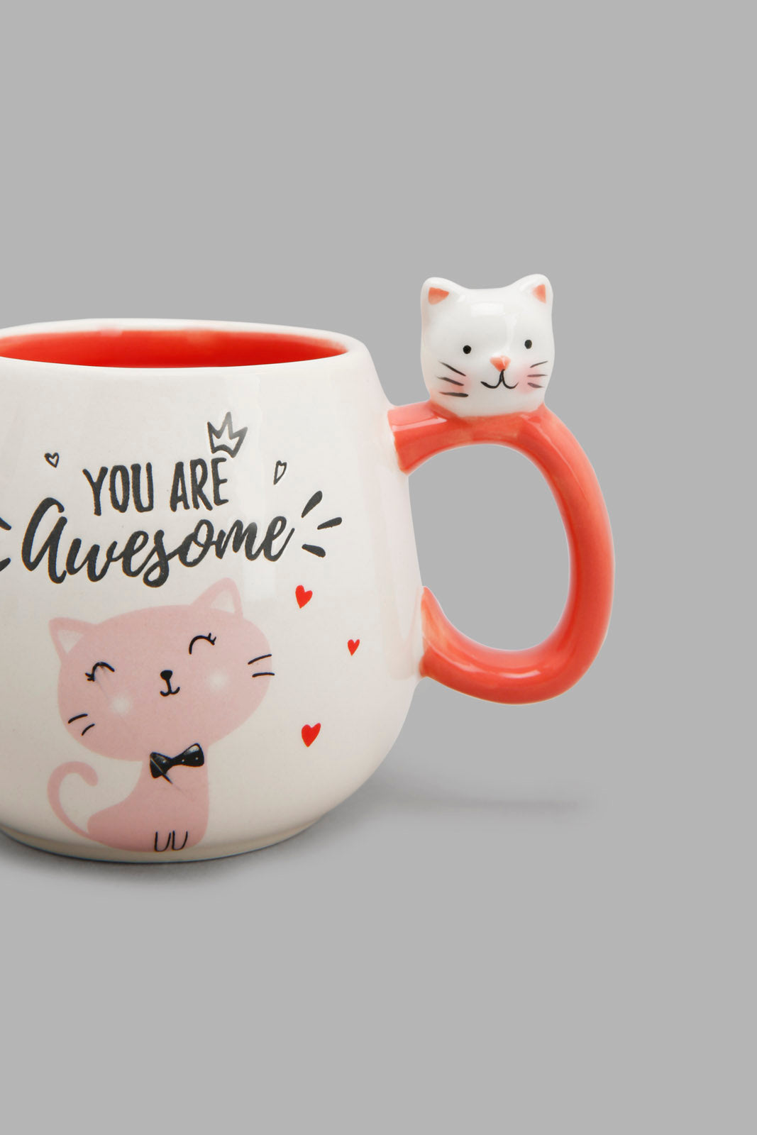 Redtag-White-Cat-Mug-Category:Cups-&-Mugs,-CHR,-Colour:White,-Deals:New-In,-Filter:Home-Dining,-HMW-DIN-Crockery,-New-In-HMW-DIN,-Non-Sale,-Section:Homewares,-W22A-Home-Dining-