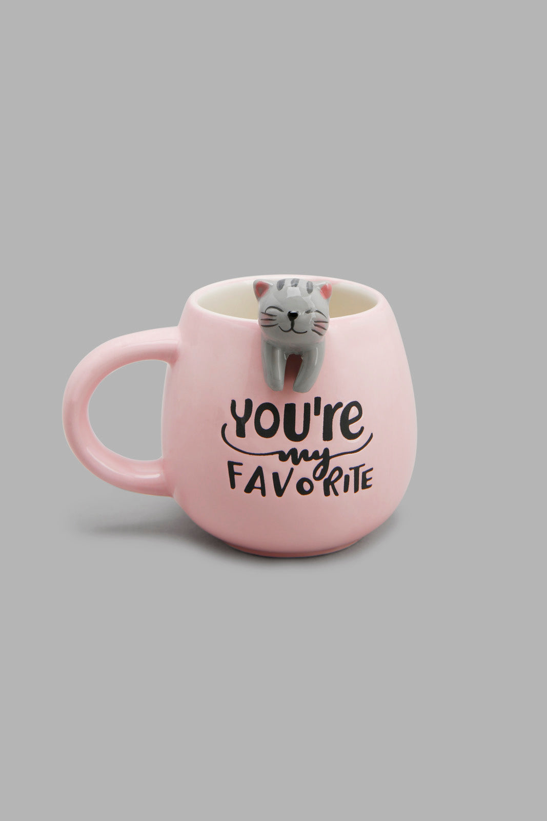 Redtag-Pink-Cat-Mug-Category:Cups-&-Mugs,-CHR,-Colour:Pink,-Deals:New-In,-Filter:Home-Dining,-HMW-DIN-Crockery,-New-In-HMW-DIN,-Non-Sale,-Section:Homewares,-W22A-Home-Dining-