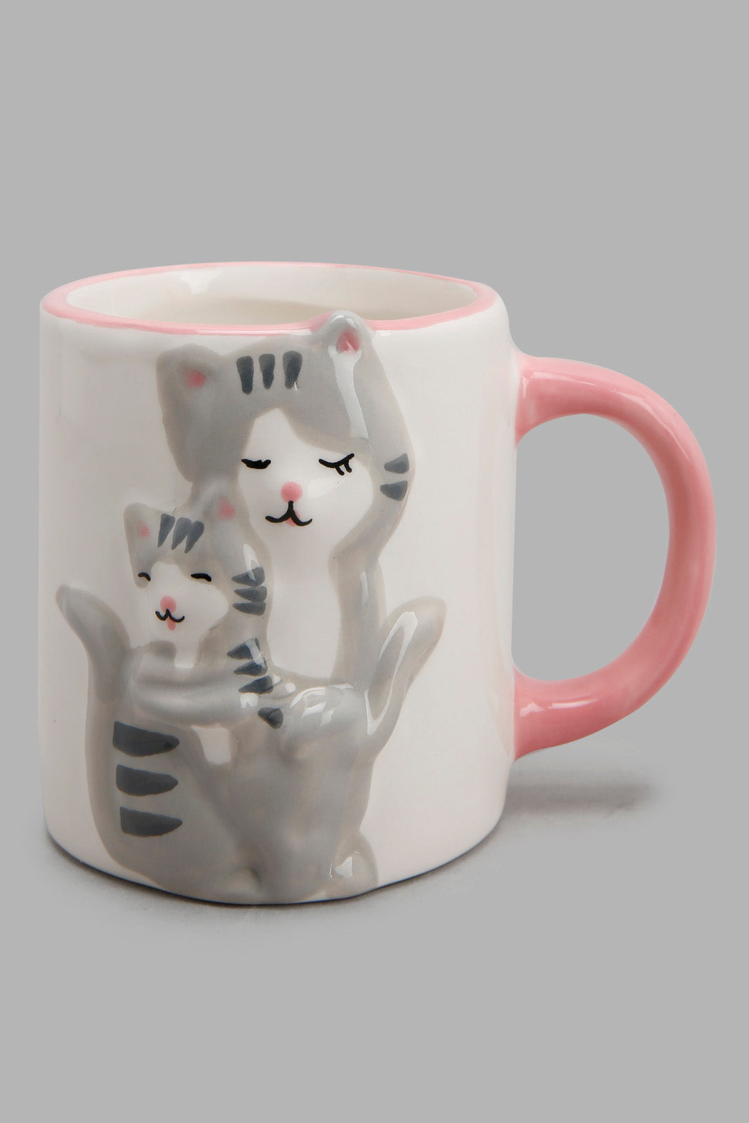 Redtag-Pink-Cat-Mug-Category:Cups-&-Mugs,-CHR,-Colour:Pink,-Deals:New-In,-Filter:Home-Dining,-HMW-DIN-Crockery,-New-In-HMW-DIN,-Non-Sale,-Section:Homewares,-W22A-Home-Dining-