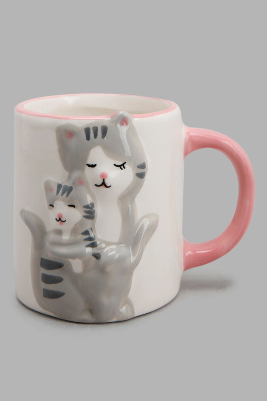 Redtag-Pink-Cat-Mug-Category:Cups-&-Mugs,-CHR,-Colour:Pink,-Deals:New-In,-Filter:Home-Dining,-HMW-DIN-Crockery,-New-In-HMW-DIN,-Non-Sale,-Section:Homewares,-W22A-Home-Dining-