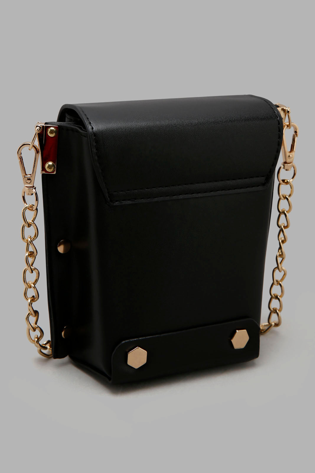 Redtag-Black-Structure-Cross-Body-Category:Bags,-Colour:Black,-Filter:Girls-Accessories,-GIR-Bags,-New-In,-New-In-GIR-ACC,-Non-Sale,-Section:Girls-(0-to-14Yrs),-W22O-Girls-