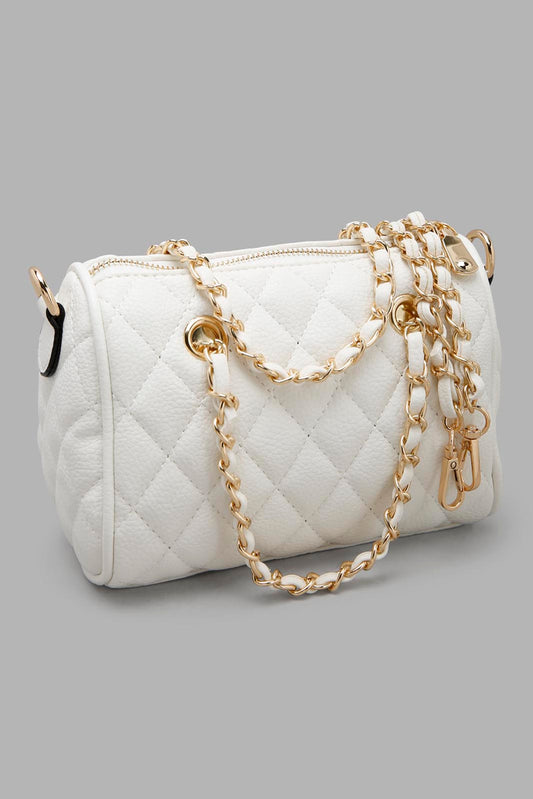 Redtag-White-Miniature-Bolin-Day-Bag-Category:Bags,-Colour:White,-Filter:Girls-Accessories,-GIR-Bags,-New-In,-New-In-GIR-ACC,-Non-Sale,-Section:Girls-(0-to-14Yrs),-W22O-Girls-