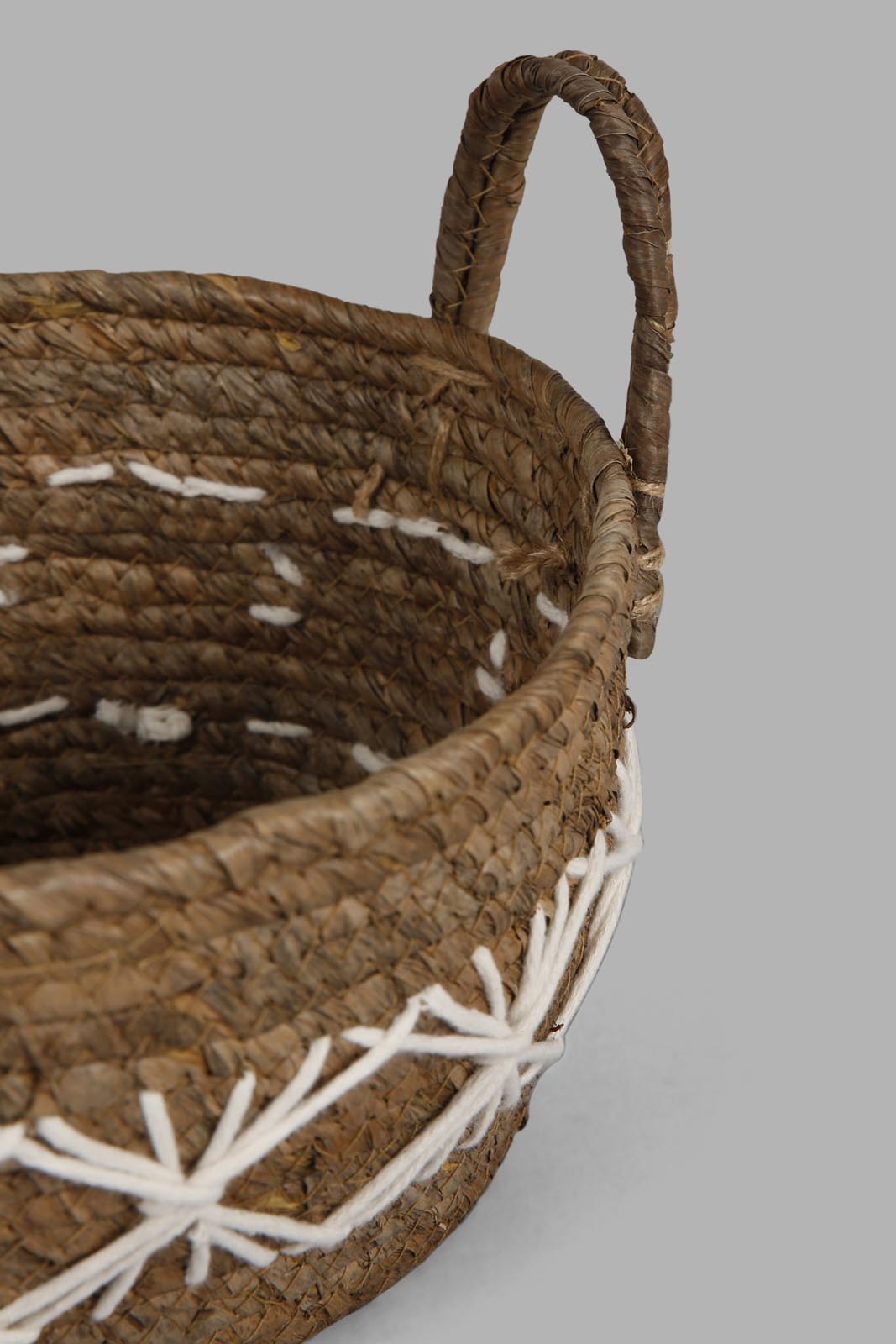 Redtag-Brown-Banana-Leaf-Oval-Laundry-Basket-(Small)-Category:Laundry-Hampers,-Colour:Brown,-Deals:New-In,-Filter:Home-Bathroom,-HMW-BAC-Bath-Accessories,-New-In-HMW-BAC,-Non-Sale,-Section:Homewares,-W22A-Home-Bathroom-