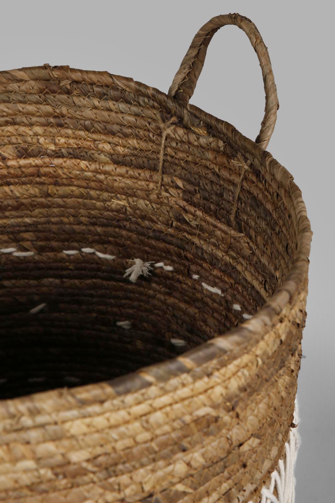 Redtag-Brown-Banana-Leaf-Oval-Laundry-Basket-(Large)-Category:Laundry-Hampers,-Colour:Brown,-Deals:New-In,-Filter:Home-Bathroom,-HMW-BAC-Bath-Accessories,-New-In-HMW-BAC,-Non-Sale,-Section:Homewares,-W22A-Home-Bathroom-