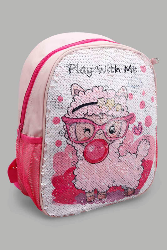 Redtag-Multicolour-Character-Embellished-Sequins-Backpack-Category:Bags,-CHR,-Colour:Assorted,-Filter:Girls-Accessories,-GIR-Bags,-New-In,-New-In-GIR-ACC,-Non-Sale,-Section:Girls-(0-to-14Yrs),-W22O-Girls-