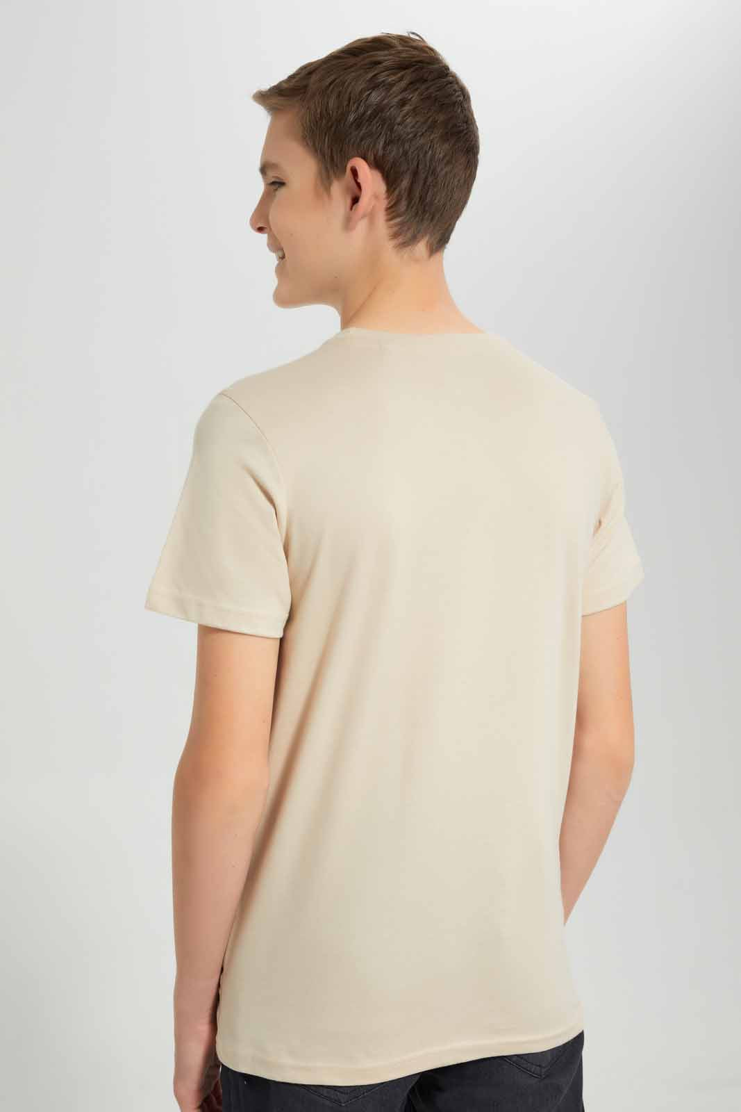 Redtag-Beige-Tiger-Face-T-Shirt-BSR-T-Shirts,-Category:T-Shirts,-Colour:Beige,-Deals:New-In,-Festive,-Filter:Senior-Boys-(9-to-14-Yrs),-New-In-BSR-APL,-Non-Sale,-Section:Boys-(0-to-14Yrs),-W22O-Senior-Boys-9 to 14 Years