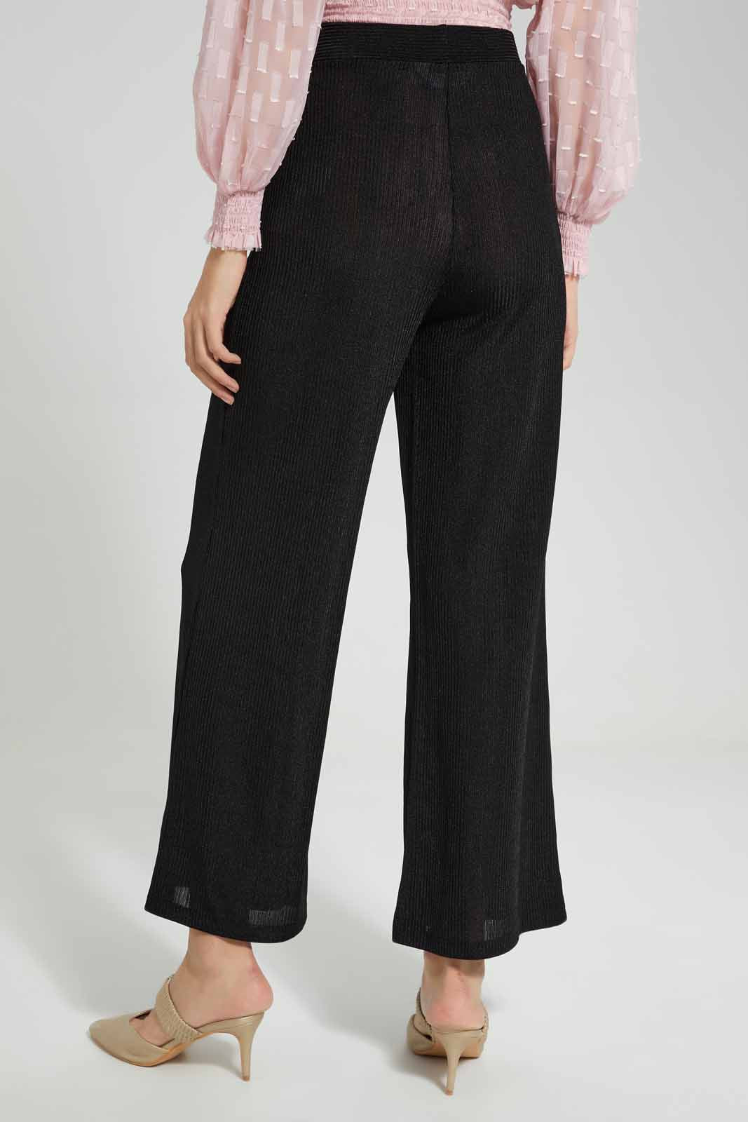 Redtag-Black-Wide-Leg-Elaticated-Waist-Trouser-Category:Trousers,-Colour:Black,-Deals:New-In,-Filter:Women's-Clothing,-New-In-Women-APL,-Non-Sale,-Section:Women,-W22O,-Women-Trousers-Women's-