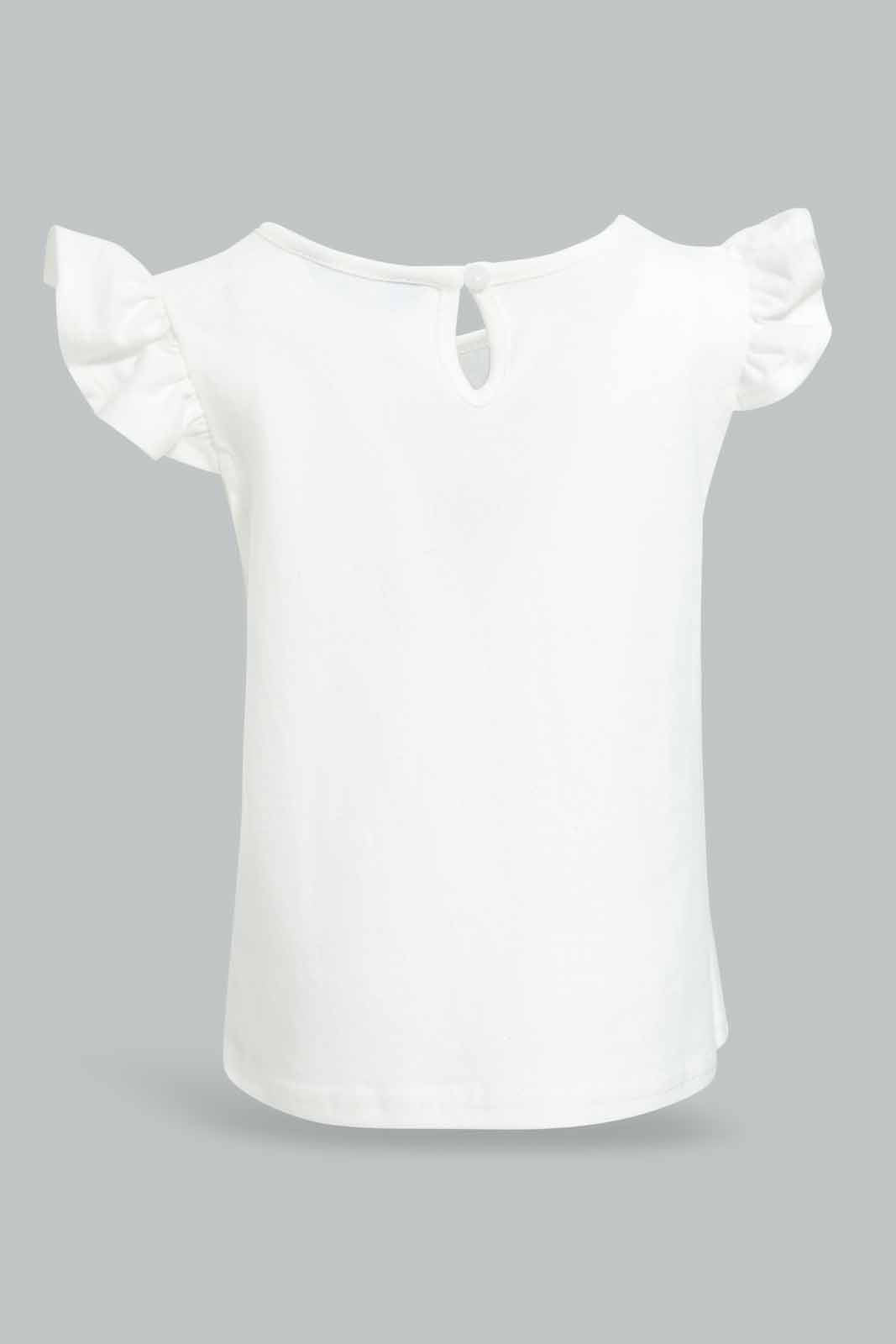 Redtag-White-Applique-Neck-Top-With-Pink-Mesh-Skirt-Category:Sets,-Colour:Apricot,-Deals:New-In,-EID,-Filter:Infant-Girls-(3-to-24-Mths),-ING-Sets,-New-In-ING-APL,-Non-Sale,-Section:Girls-(0-to-14Yrs),-W22O-Infant-Girls-3 to 24 Months