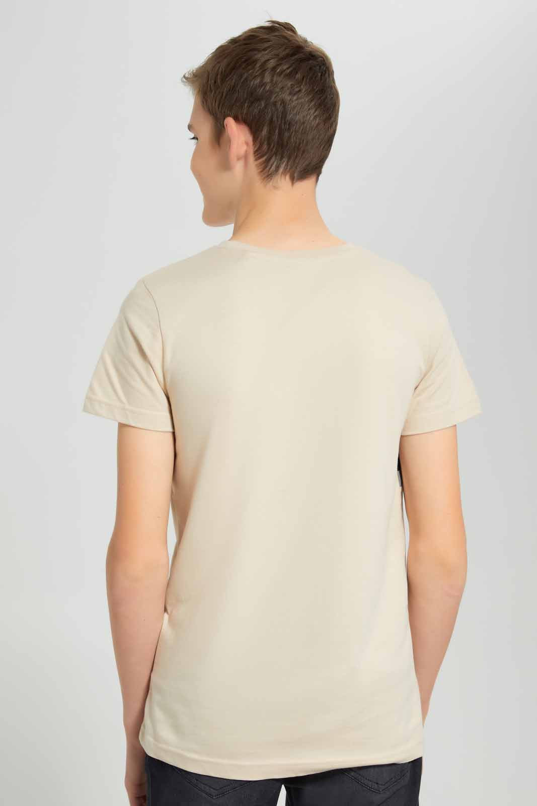Redtag-Beige-Unlimited-Edition-T-Shirt-BSR-T-Shirts,-Category:T-Shirts,-Colour:Beige,-Deals:New-In,-Festive,-Filter:Senior-Boys-(9-to-14-Yrs),-New-In-BSR-APL,-Non-Sale,-Section:Boys-(0-to-14Yrs),-W22O-Senior-Boys-9 to 14 Years