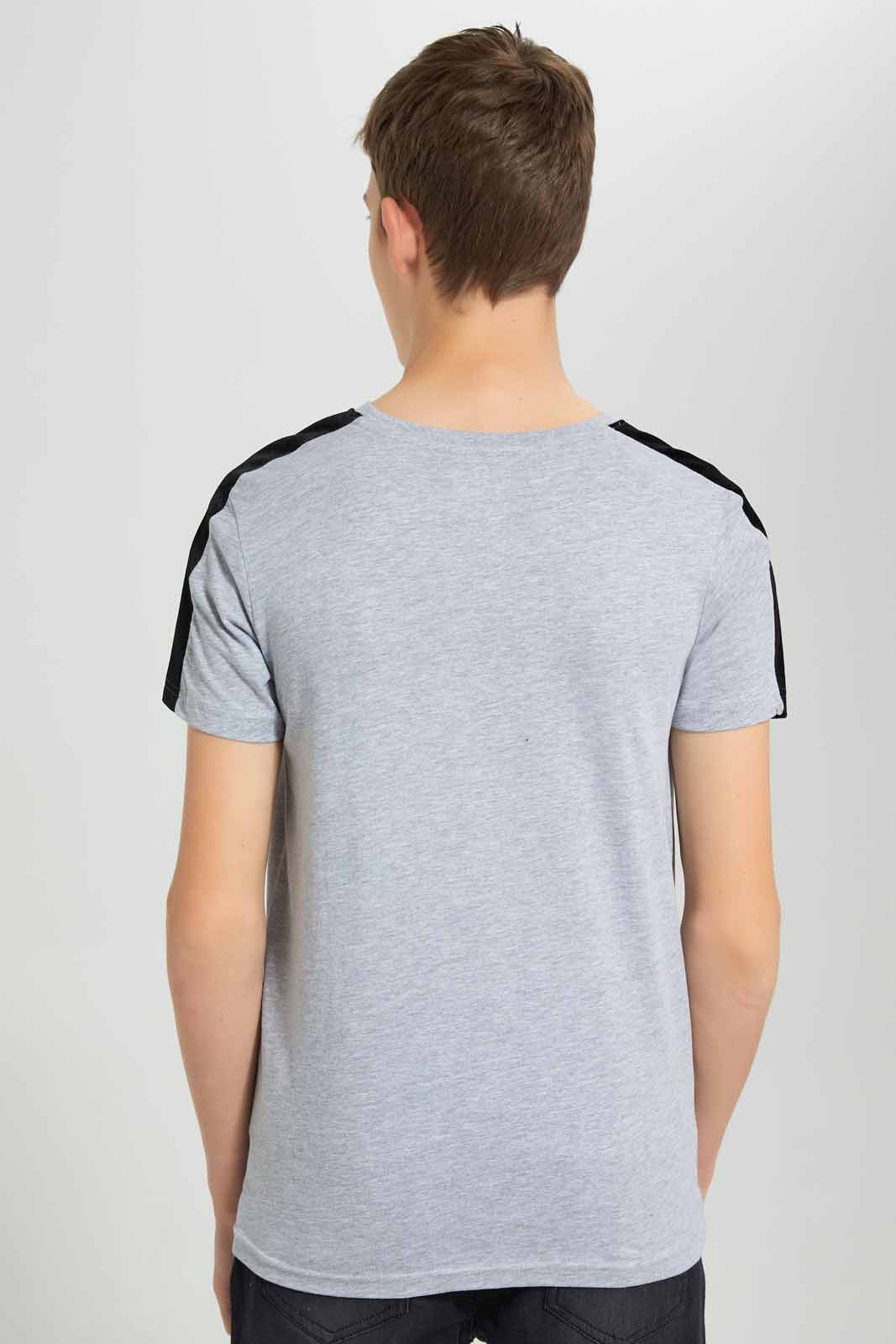 Redtag-Grey-Mel-Hustle-T-Shirt-BSR-T-Shirts,-Category:T-Shirts,-Colour:Grey,-Deals:New-In,-Festive,-Filter:Senior-Boys-(9-to-14-Yrs),-New-In-BSR-APL,-Non-Sale,-Section:Boys-(0-to-14Yrs),-W22O-Senior-Boys-9 to 14 Years