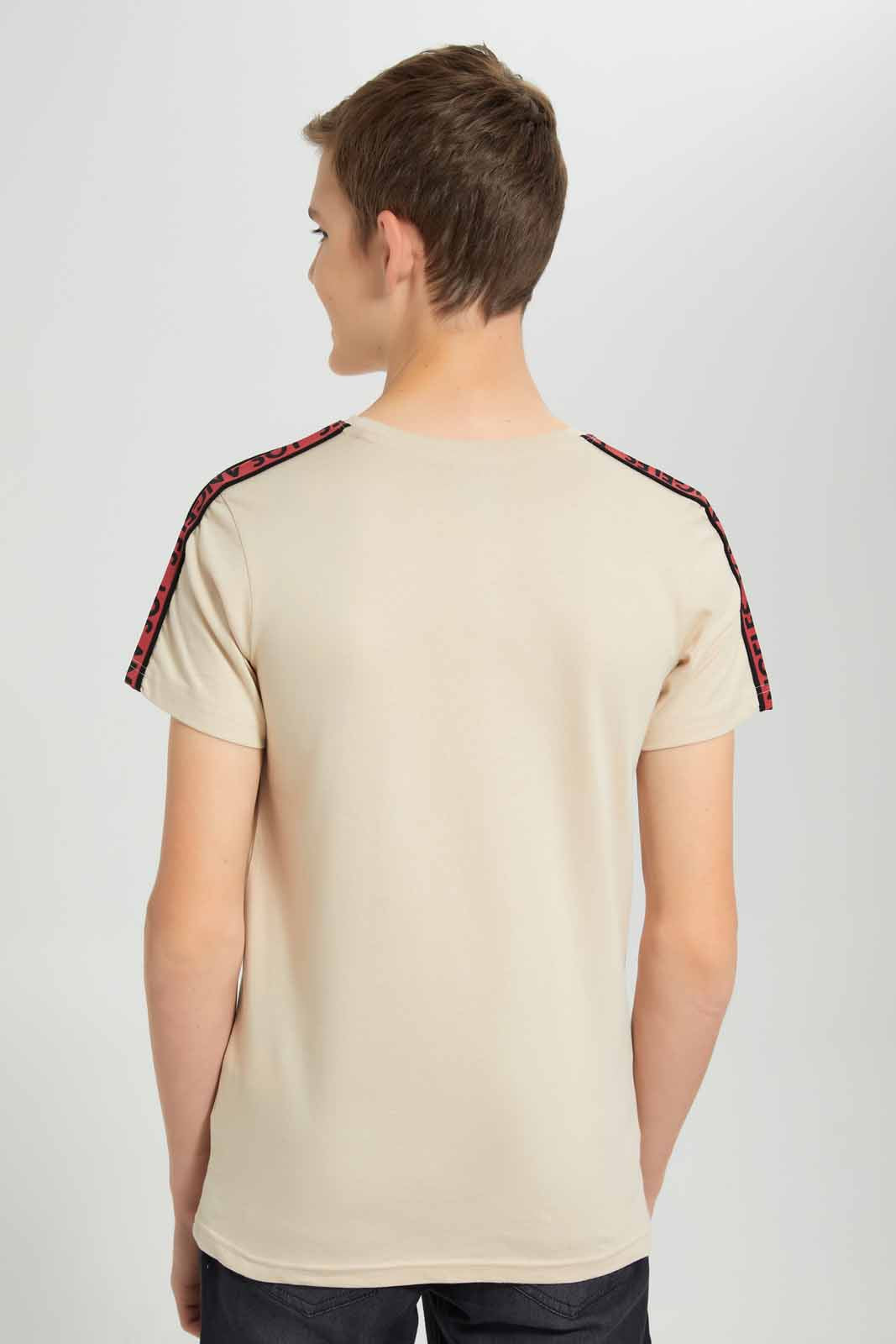 Redtag-Beige-Cali-LA-T-Shirt-BSR-T-Shirts,-Category:T-Shirts,-Colour:Beige,-Deals:New-In,-Festive,-Filter:Senior-Boys-(9-to-14-Yrs),-New-In-BSR-APL,-Non-Sale,-Section:Boys-(0-to-14Yrs),-W22O-Senior-Boys-9 to 14 Years