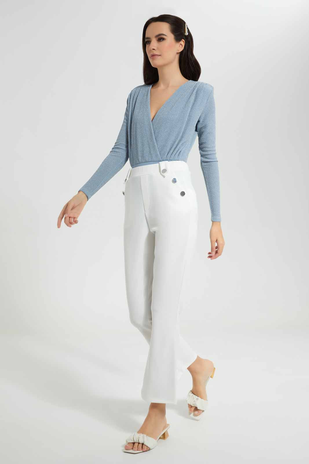 Redtag-White-Shimmer-Wrap-Front-Body-Suit-Category:Tops,-Colour:White,-Deals:New-In,-EID,-Filter:Women's-Clothing,-New-In-Women-APL,-Non-Sale,-Section:Women,-W22O,-Women-Tops-Women's-