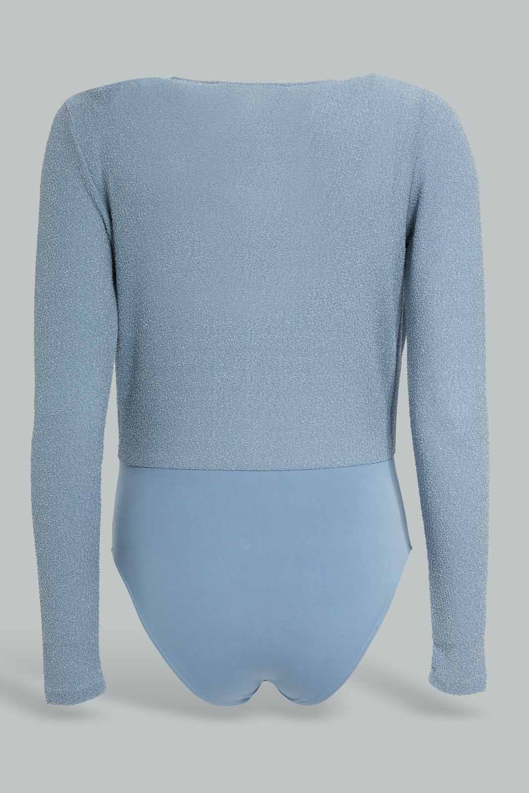 Redtag-White-Shimmer-Wrap-Front-Body-Suit-Category:Tops,-Colour:White,-Deals:New-In,-EID,-Filter:Women's-Clothing,-New-In-Women-APL,-Non-Sale,-Section:Women,-W22O,-Women-Tops-Women's-