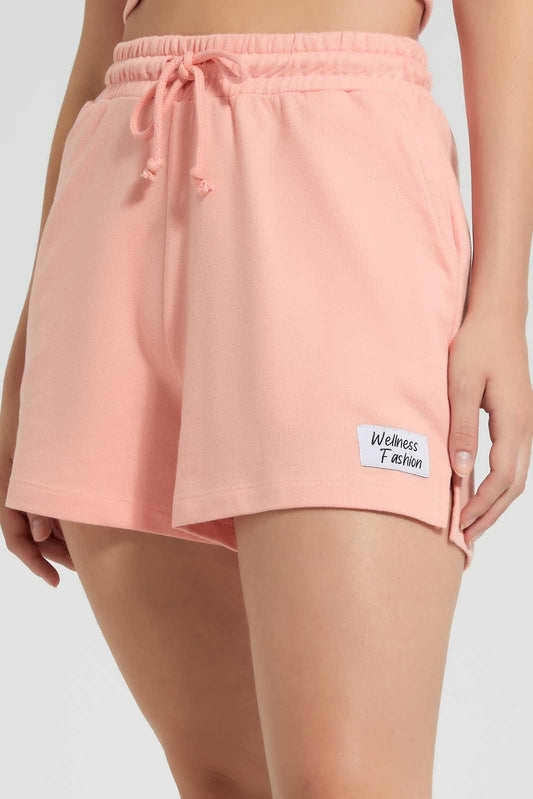 Redtag-Orange-Coral-BCI-Shorts-Category:Shorts,-Colour:Orange,-Deals:New-In,-Filter:Women's-Clothing,-New-In-Women,-Non-Sale,-Section:Women,-W22O,-Women-Shorts-Women's-