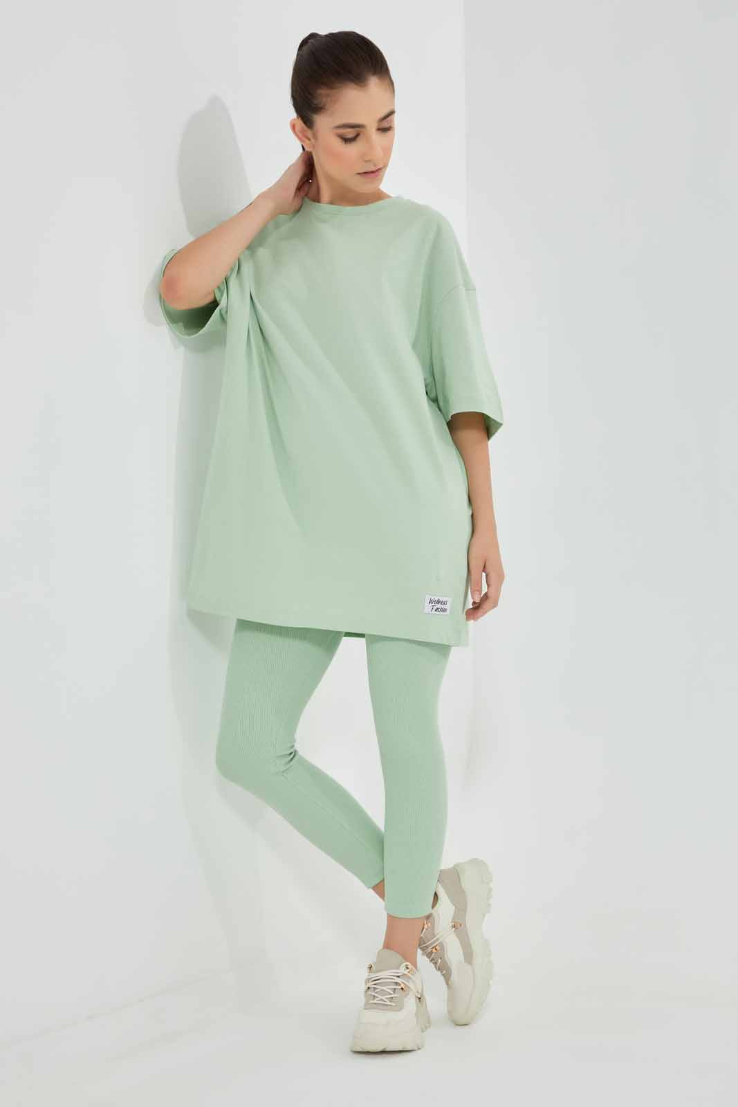 Redtag-Green-Sage-BCI-Plain-Legging-Category:Joggers,-Colour:Green,-Deals:New-In,-Filter:Women's-Clothing,-New-In-Women,-Non-Sale,-Section:Women,-W22O,-Women-Joggers-Women's-