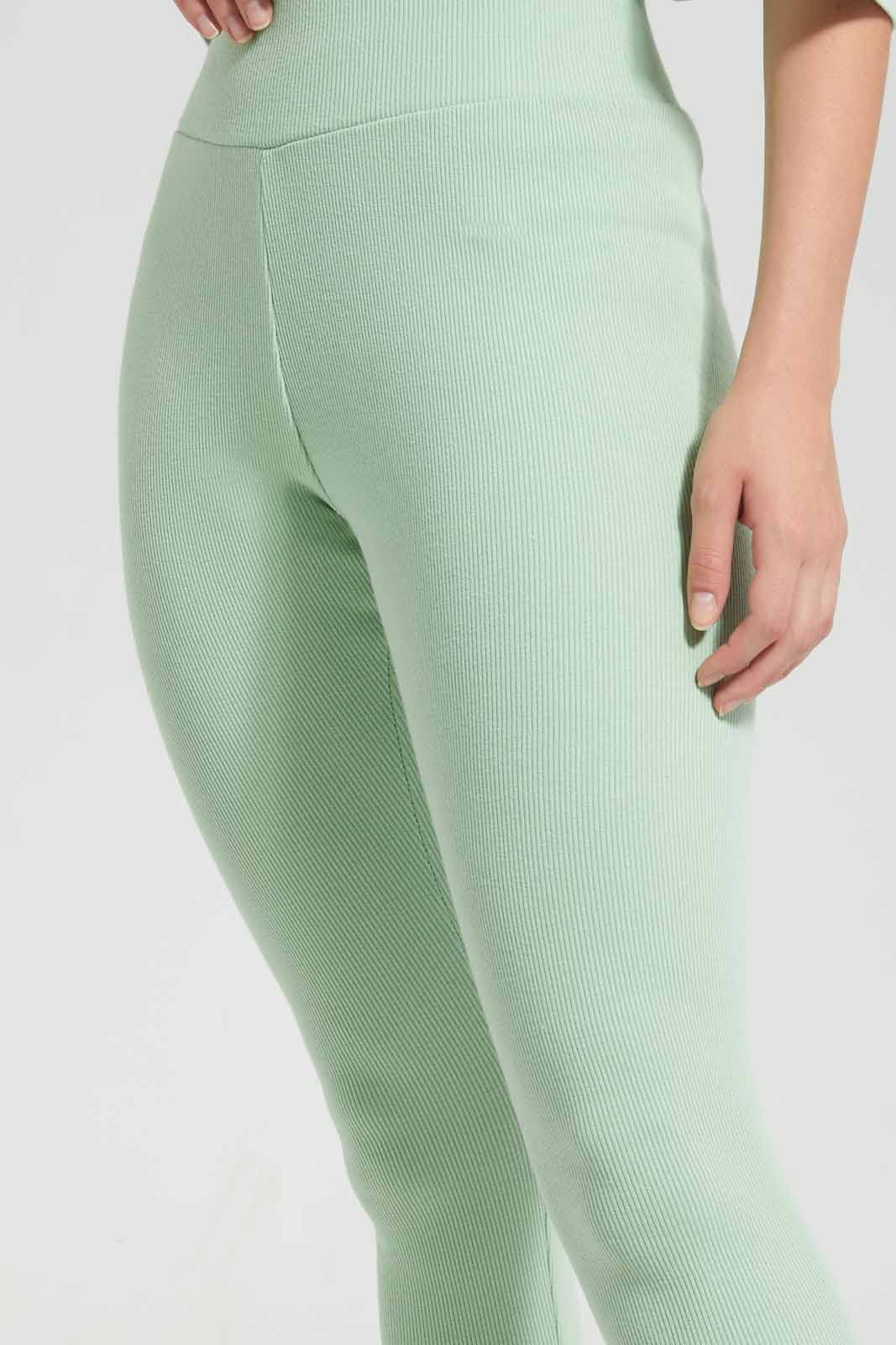 Redtag-Green-Sage-BCI-Plain-Legging-Category:Joggers,-Colour:Green,-Deals:New-In,-Filter:Women's-Clothing,-New-In-Women,-Non-Sale,-Section:Women,-W22O,-Women-Joggers-Women's-