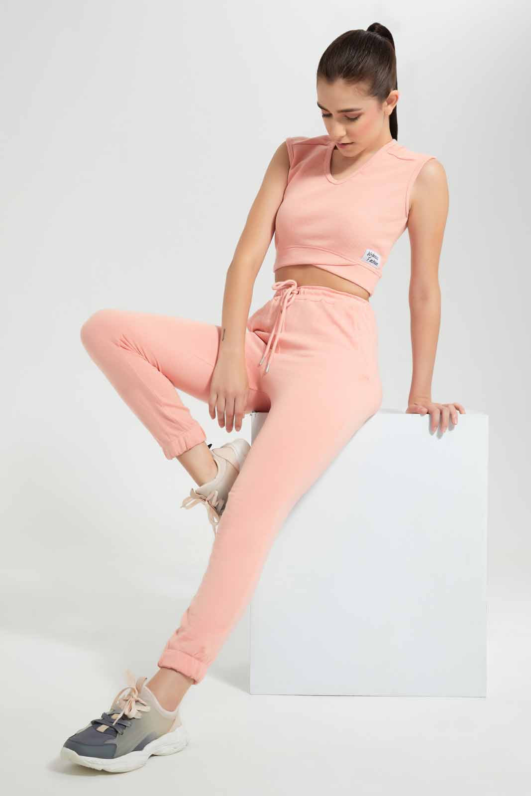 Redtag-Orange-Coral-BCI-Plain-Jogger-Category:Joggers,-Colour:Orange,-Deals:New-In,-Filter:Women's-Clothing,-New-In-Women,-Non-Sale,-Section:Women,-W22O,-Women-Joggers-Women's-