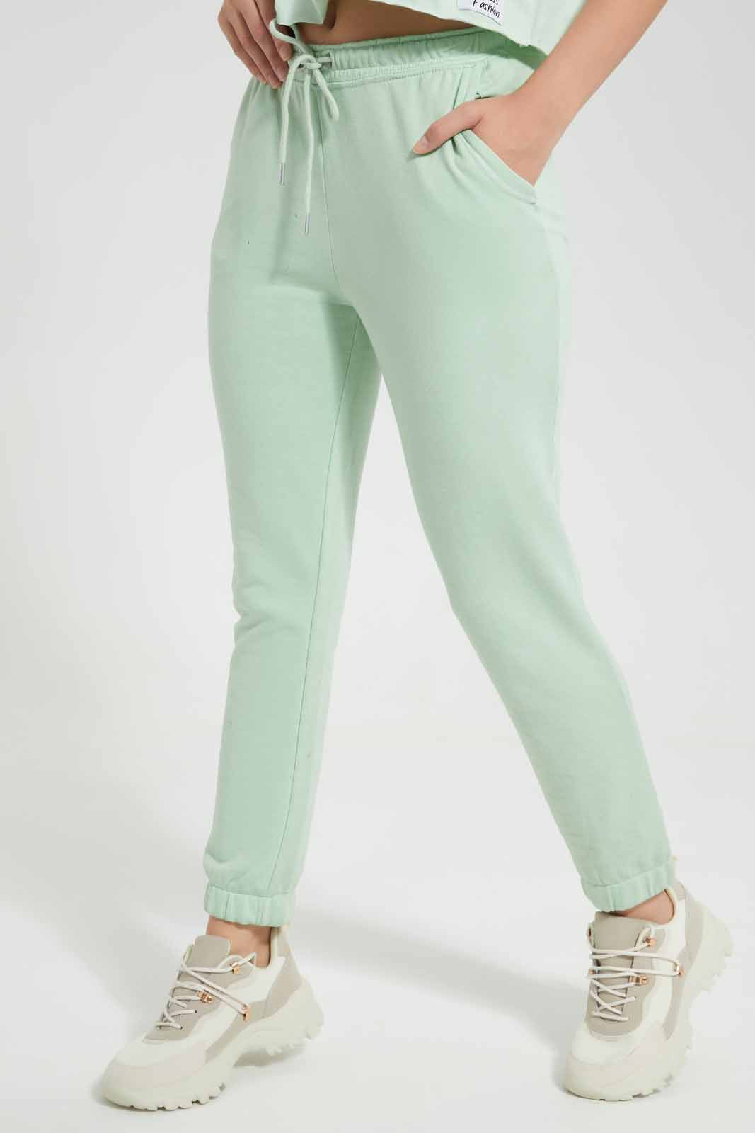 Redtag-Green-Sage-BCI-Plain-Jogger-Category:Joggers,-Colour:Green,-Deals:New-In,-Filter:Women's-Clothing,-New-In-Women,-Non-Sale,-Section:Women,-W22O,-Women-Joggers-Women's-