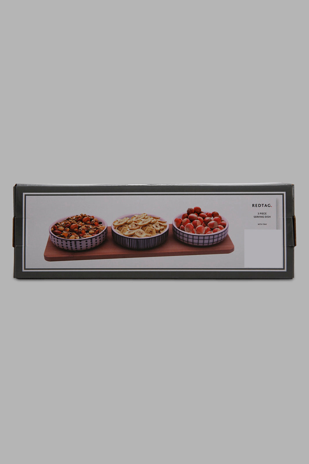 Redtag-Assorted-Round-Serving-Bowl-With-Bomboo-Tray-(4-Piece)-Category:Bowls,-Colour:Assorted,-Deals:New-In,-Filter:Home-Dining,-HMW-DIN-Serveware,-New-In-HMW-DIN,-Non-Sale,-Section:Homewares,-W22A-Home-Dining-