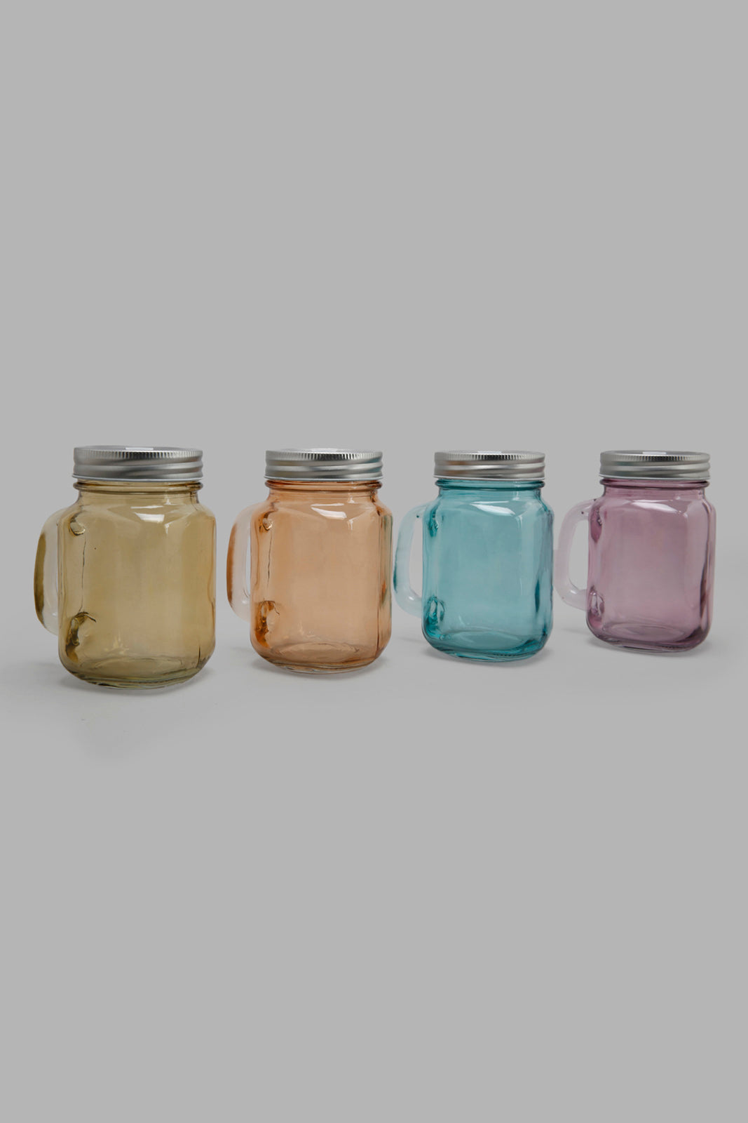 Redtag-Assorted-Glass-Mason-Jar-With-Stand(5-Piece)-Category:Glasses,-Colour:Assorted,-Deals:New-In,-Filter:Home-Dining,-HMW-DIN-Drinkware,-New-In-HMW-DIN,-Non-Sale,-Section:Homewares,-W22A-Home-Dining-