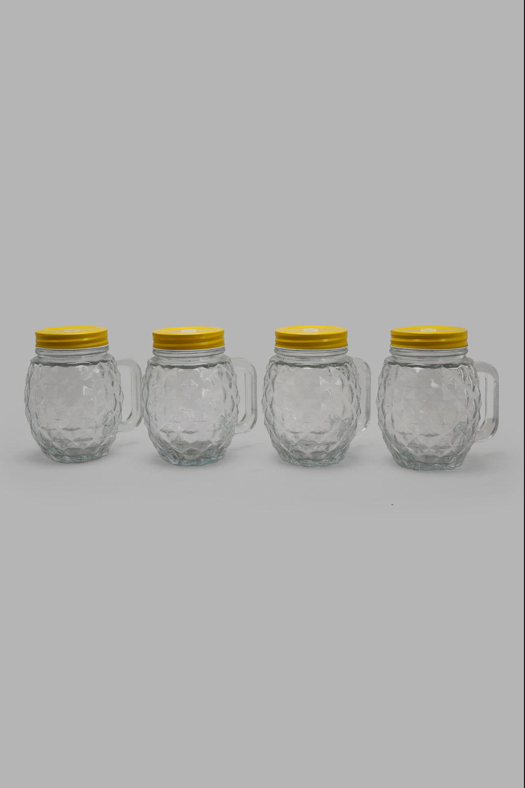 Redtag-Clear-Glass-Mason-Jar(4-Piece)-Category:Glasses,-Colour:Clear,-Deals:New-In,-Filter:Home-Dining,-HMW-DIN-Drinkware,-New-In-HMW-DIN,-Non-Sale,-Section:Homewares,-W22A-Home-Dining-