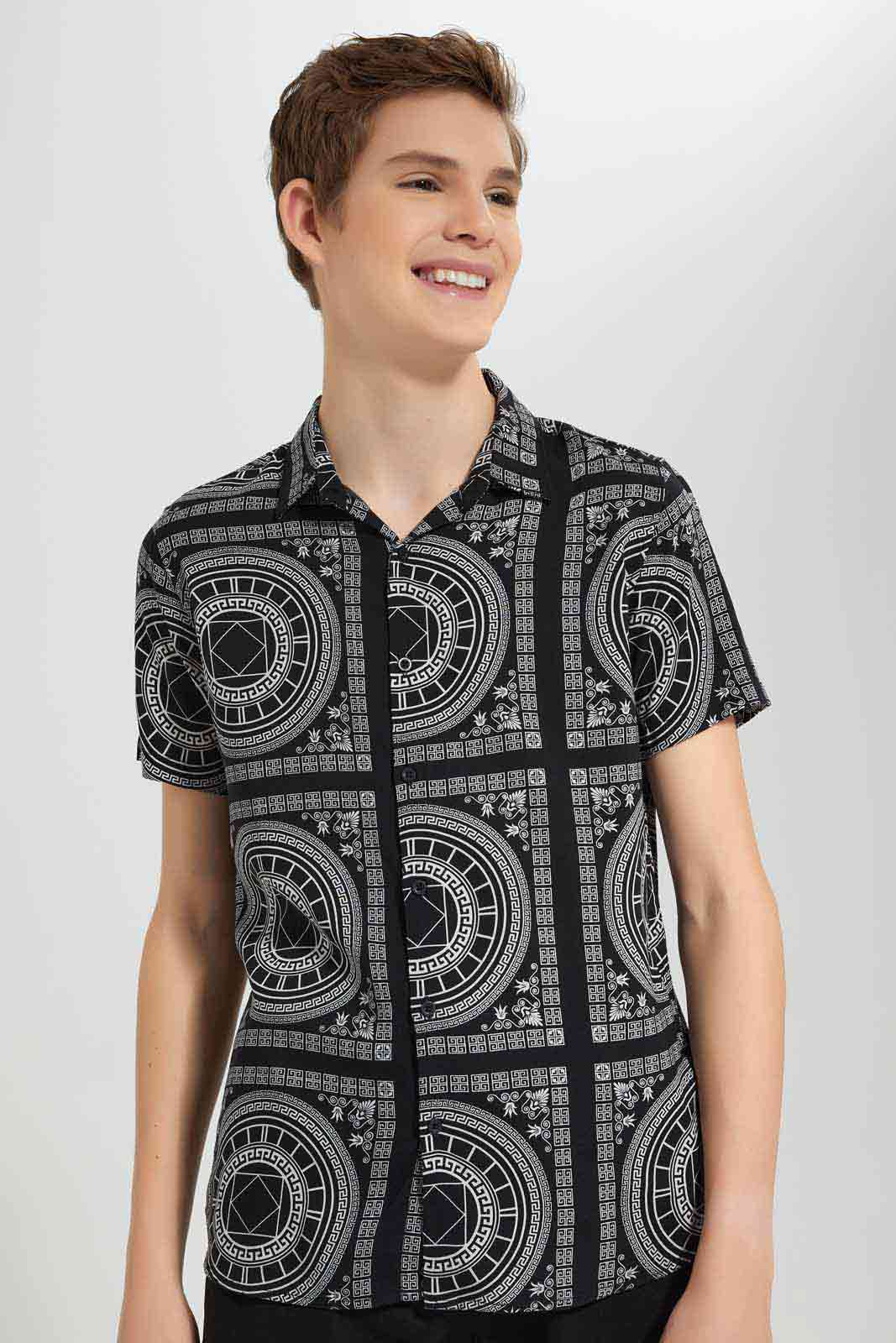 Redtag-Black-AOP-Shirt-BSR-Shirts,-Category:Shirts,-Colour:Black,-Deals:New-In,-EID,-Filter:Senior-Boys-(9-to-14-Yrs),-New-In-BSR-APL,-Non-Sale,-Section:Boys-(0-to-14Yrs),-W22O-Senior-Boys-9 to 14 Years