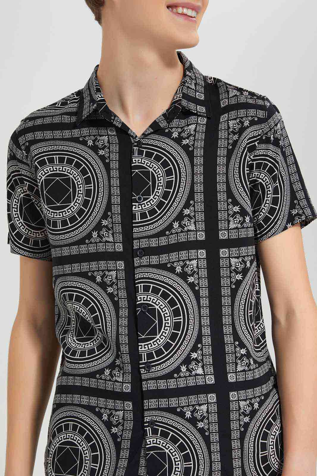 Redtag-Black-AOP-Shirt-BSR-Shirts,-Category:Shirts,-Colour:Black,-Deals:New-In,-EID,-Filter:Senior-Boys-(9-to-14-Yrs),-New-In-BSR-APL,-Non-Sale,-Section:Boys-(0-to-14Yrs),-W22O-Senior-Boys-9 to 14 Years