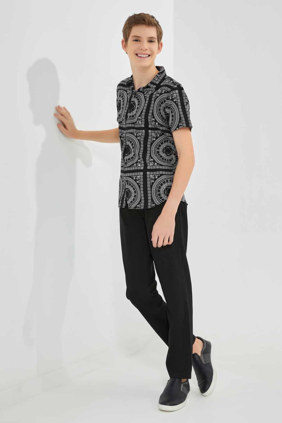 Redtag-Black-AOP-Shirt-BSR-Shirts,-Category:Shirts,-Colour:Black,-Deals:New-In,-EID,-Filter:Senior-Boys-(9-to-14-Yrs),-New-In-BSR-APL,-Non-Sale,-Section:Boys-(0-to-14Yrs),-W22O-Senior-Boys-9 to 14 Years