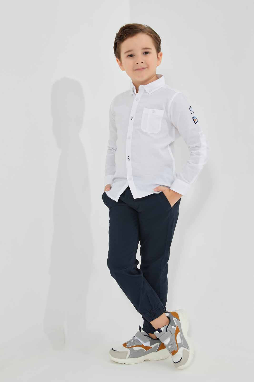 Redtag-Navy-Twill-Stretch-Jogger-BOY-Trousers,-Category:Trousers,-Colour:Navy,-Deals:New-In,-Filter:Boys-(2-to-8-Yrs),-New-In-BOY-APL,-Non-Sale,-Section:Boys-(0-to-14Yrs),-VLM,-W22O-Boys-2 to 8 Years