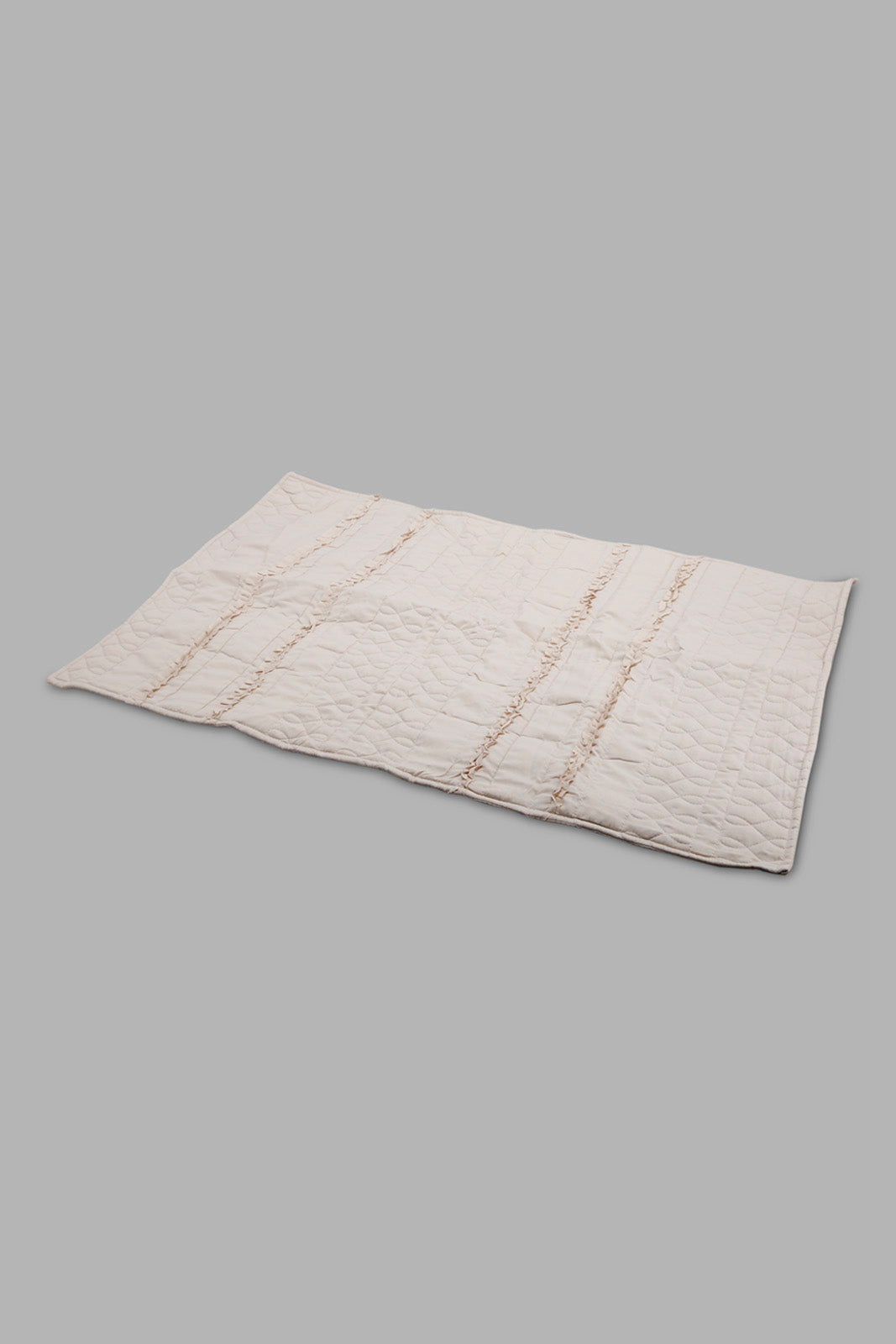 Redtag-Beige-Bedspread-Set-With-Ruffle-(Single-Size)-Category:Bedspreads,-Colour:Beige,-Deals:New-In,-Filter:Home-Bedroom,-HMW-BED-Bedspreads,-New-In-HMW-BED,-Non-Sale,-Section:Homewares,-W22O-Home-Bedroom-