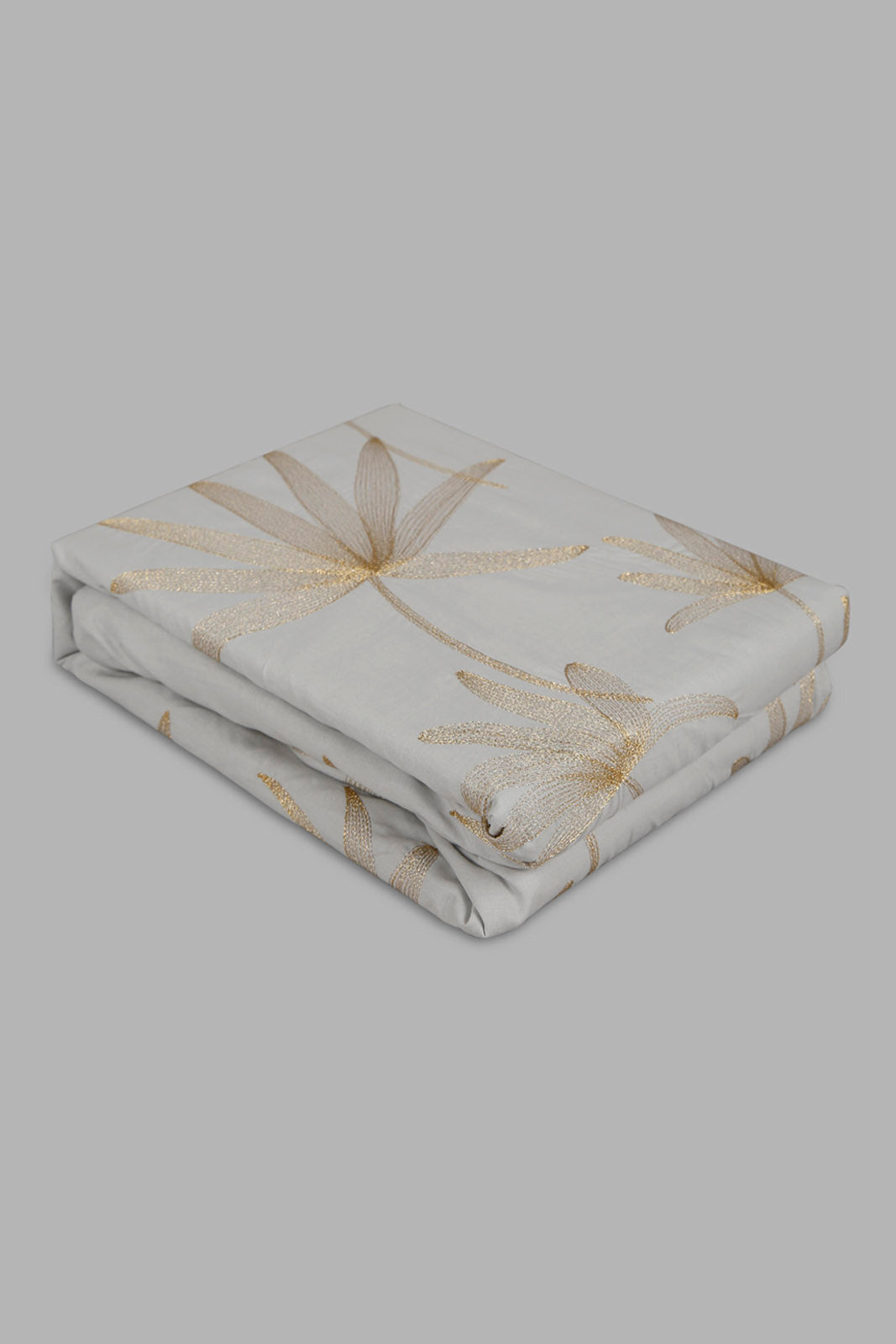 Redtag-Grey-3-Piece-Floral-Embroidery-Duvet-Cover-Set-(King-Size)-Category:Duvet-Covers,-Colour:Grey,-Deals:New-In,-Elsa,-Filter:Home-Bedroom,-HMW-BED-Duvet-Covers,-New-In-HMW-BED,-Non-Sale,-Section:Homewares,-W22O-Home-Bedroom-