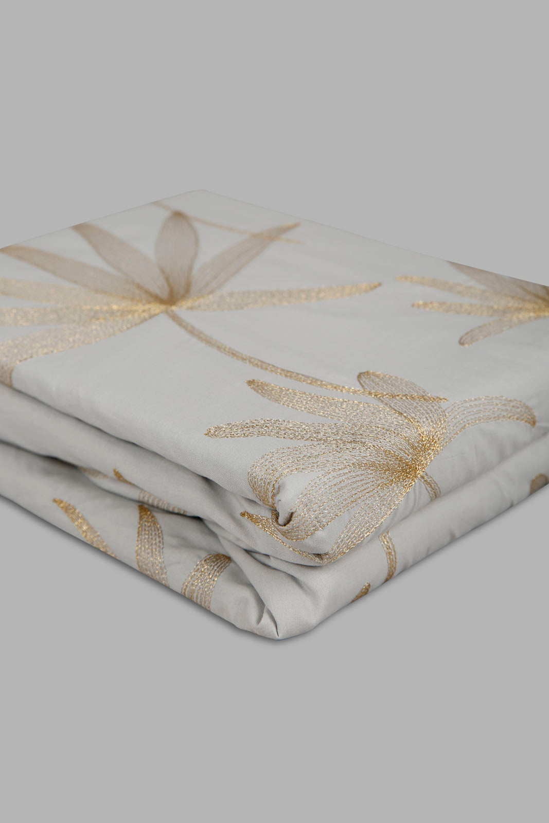 Redtag-Grey-3-Piece-Floral-Embroidery-Duvet-Cover-Set-(King-Size)-Category:Duvet-Covers,-Colour:Grey,-Deals:New-In,-Elsa,-Filter:Home-Bedroom,-HMW-BED-Duvet-Covers,-New-In-HMW-BED,-Non-Sale,-Section:Homewares,-W22O-Home-Bedroom-