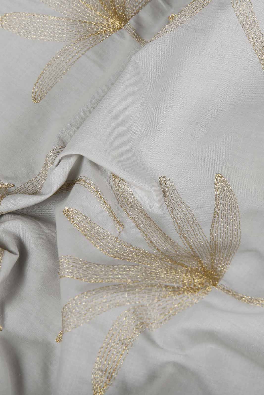 Redtag-Grey-3-Piece-Floral-Embroidery-Duvet-Cover-Set-(King-Size)-Category:Duvet-Covers,-Colour:Grey,-Deals:New-In,-Elsa,-Filter:Home-Bedroom,-HMW-BED-Duvet-Covers,-New-In-HMW-BED,-Non-Sale,-Section:Homewares,-W22O-Home-Bedroom-