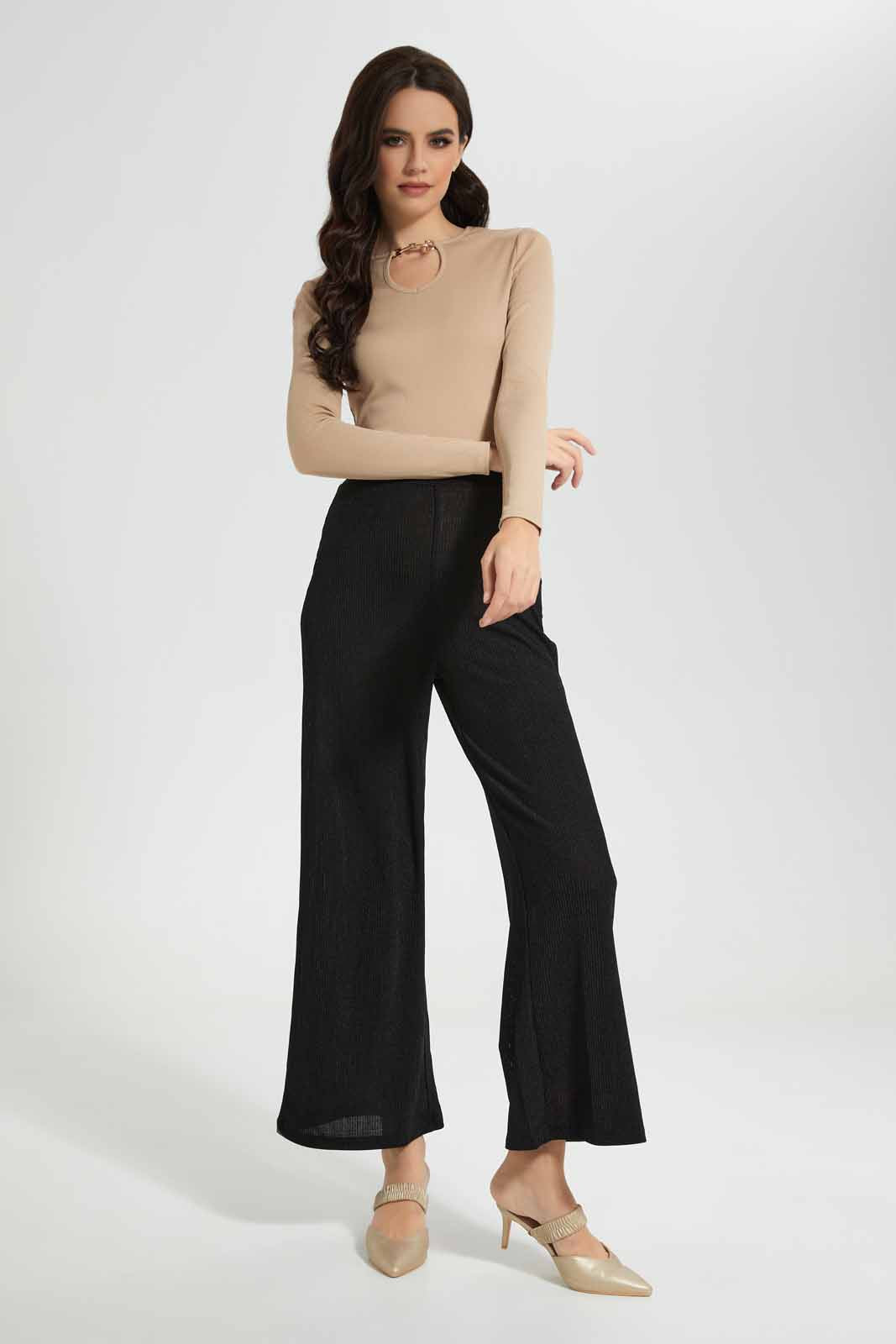 Redtag-Beige-Bodycon-Top-With-Stylised-Neckline-Category:Blouses,-Colour:Beige,-Deals:New-In,-EID,-Filter:Women's-Clothing,-New-In-Women-APL,-Non-Sale,-Section:Women,-W22O,-Women-Blouses-Women's-