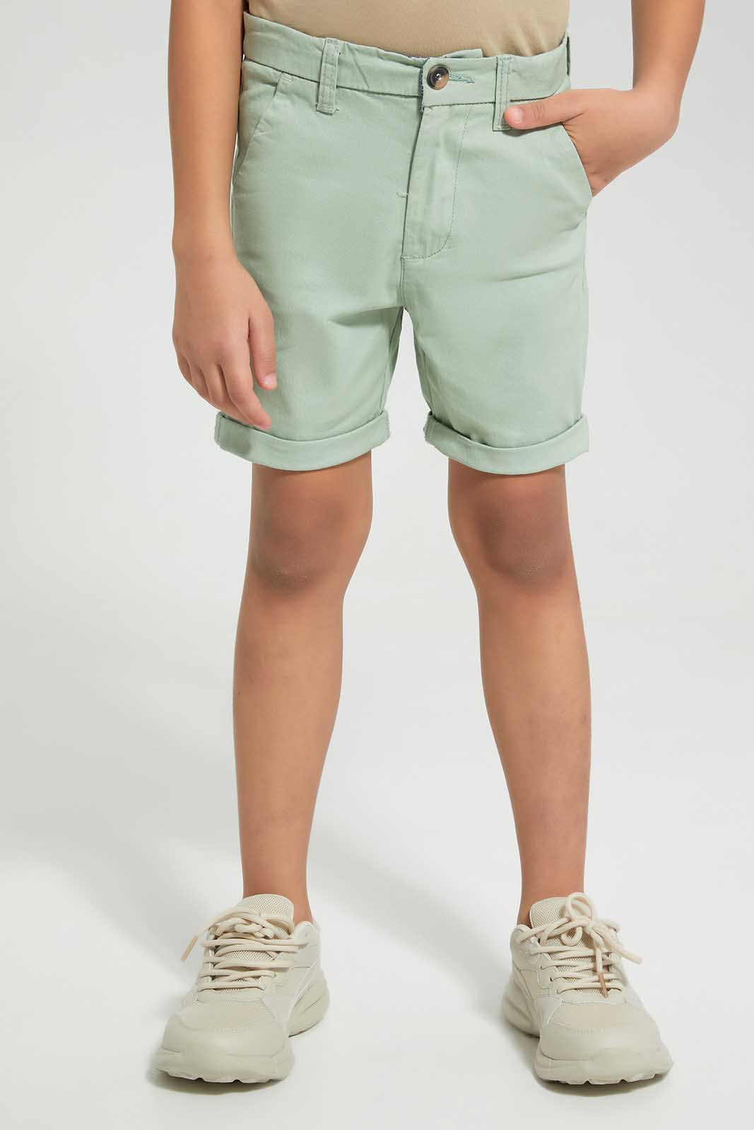 Redtag-Mint-Chino-Shorts-BOY-Shorts,-Category:Shorts,-Colour:Mint,-Deals:New-In,-Filter:Boys-(2-to-8-Yrs),-New-In-BOY-APL,-Non-Sale,-Section:Boys-(0-to-14Yrs),-VLM,-W22O-Boys-2 to 8 Years