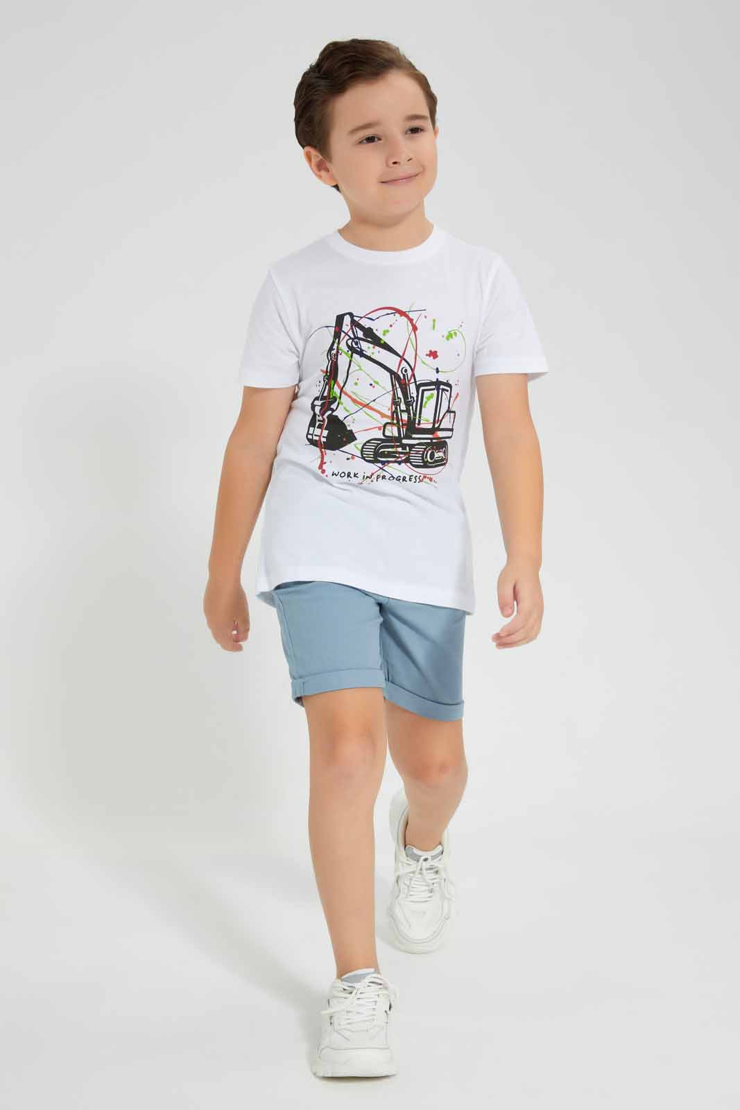 Redtag-Blue-Chino-Shorts-BOY-Shorts,-Category:Shorts,-Colour:Blue,-Deals:New-In,-Filter:Boys-(2-to-8-Yrs),-New-In-BOY-APL,-Non-Sale,-Section:Boys-(0-to-14Yrs),-W22O-Boys-2 to 8 Years