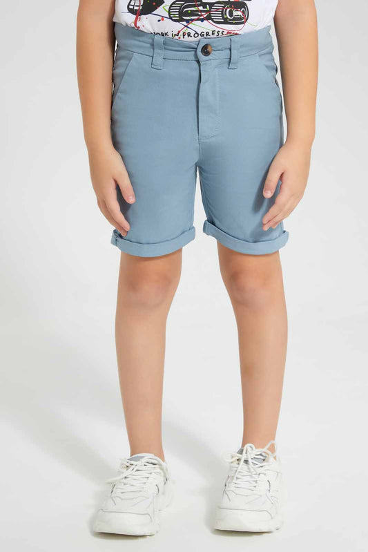 Redtag-Blue-Chino-Shorts-BOY-Shorts,-Category:Shorts,-Colour:Blue,-Deals:New-In,-Filter:Boys-(2-to-8-Yrs),-New-In-BOY-APL,-Non-Sale,-Section:Boys-(0-to-14Yrs),-W22O-Boys-2 to 8 Years