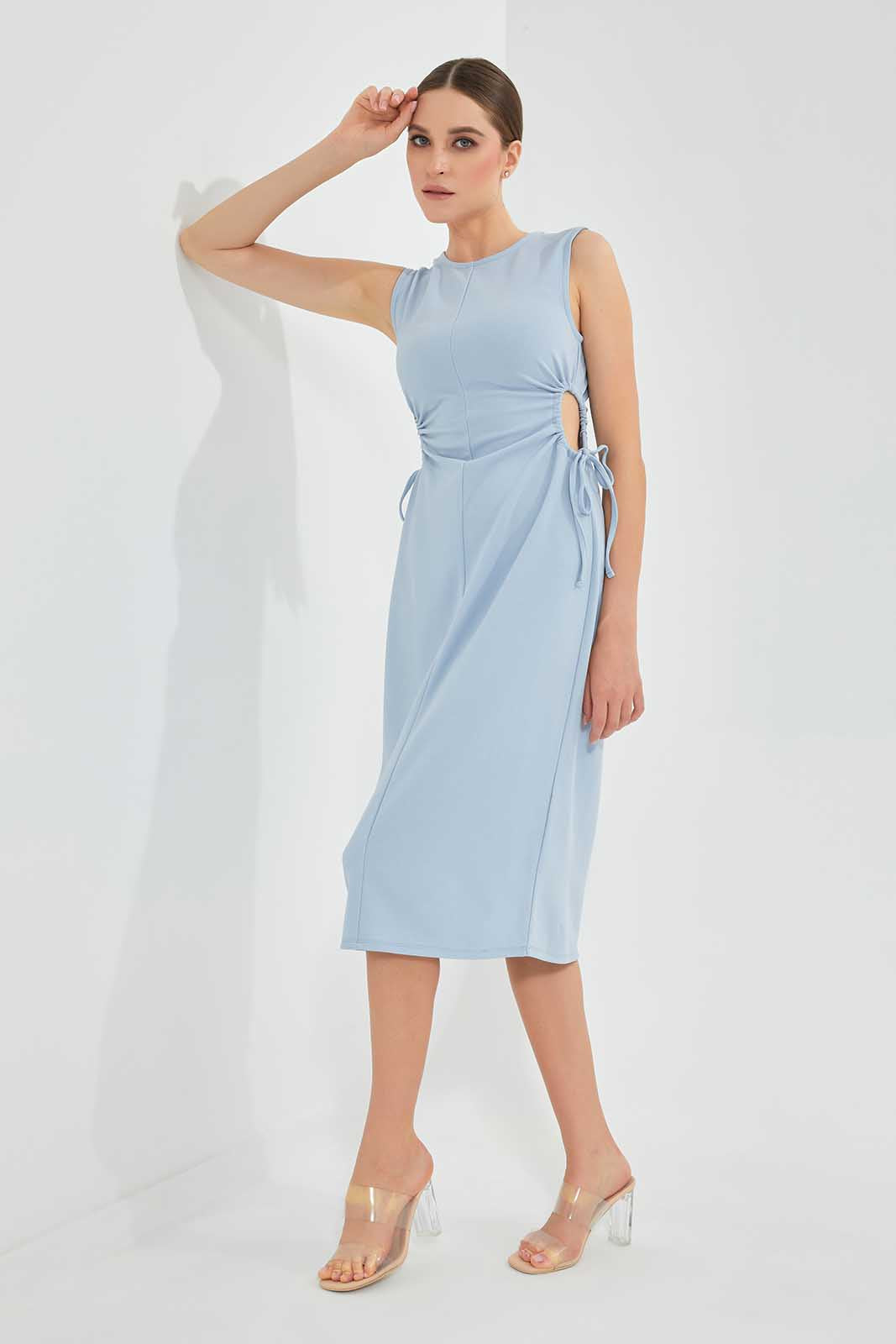 Redtag-Lt-Blue-Sleeveless-Dress-Category:Dresses,-Colour:Sky-Blue,-Deals:New-In,-Filter:Women's-Clothing,-LEC,-LEC-Dresses,-New-In-LEC-APL,-Non-Sale,-Section:Women,-W22O-Women's-