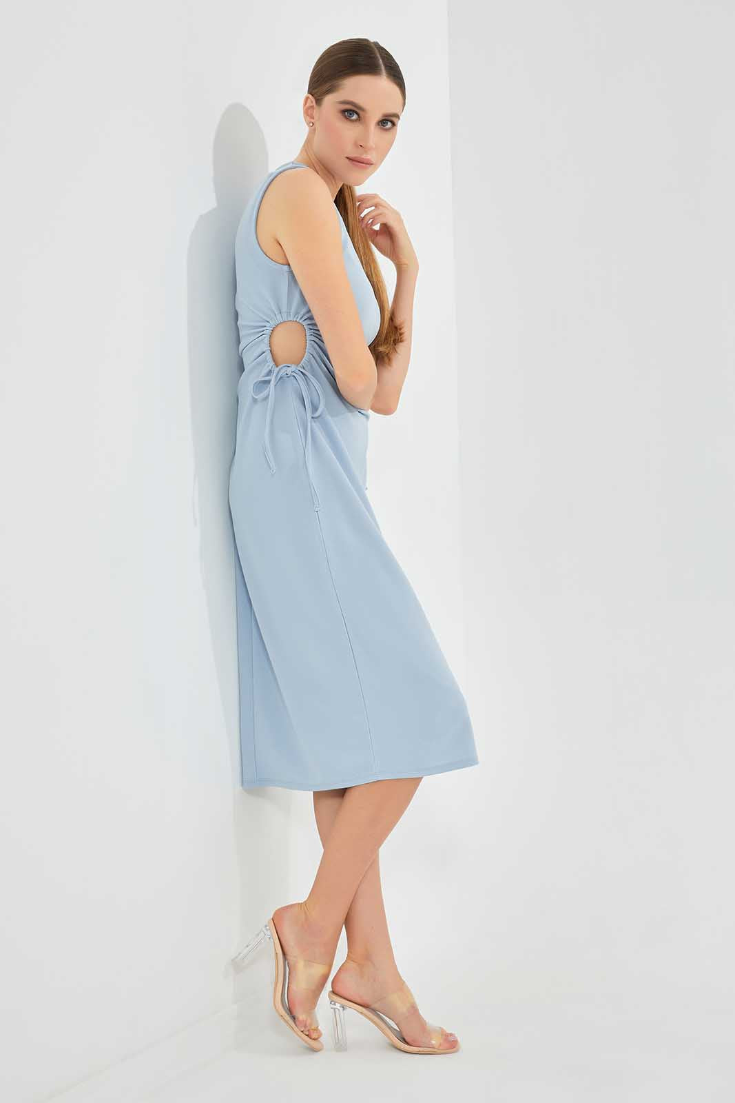 Redtag-Lt-Blue-Sleeveless-Dress-Category:Dresses,-Colour:Sky-Blue,-Deals:New-In,-Filter:Women's-Clothing,-LEC,-LEC-Dresses,-New-In-LEC-APL,-Non-Sale,-Section:Women,-W22O-Women's-