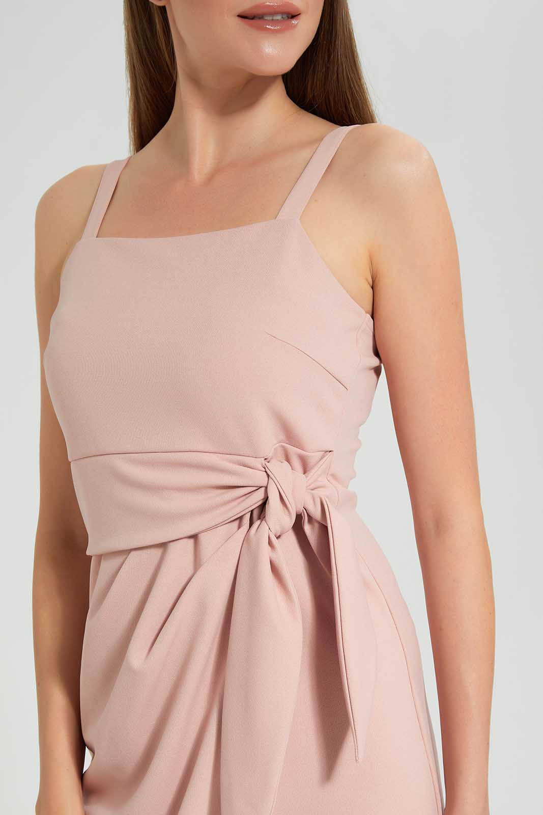 Redtag-PINK-Sleeveless-Dress-Category:Dresses,-Colour:Apricot,-Deals:New-In,-Filter:Women's-Clothing,-LEC,-LEC-Dresses,-New-In-LEC,-Non-Sale,-Section:Women,-W22O-Women's-