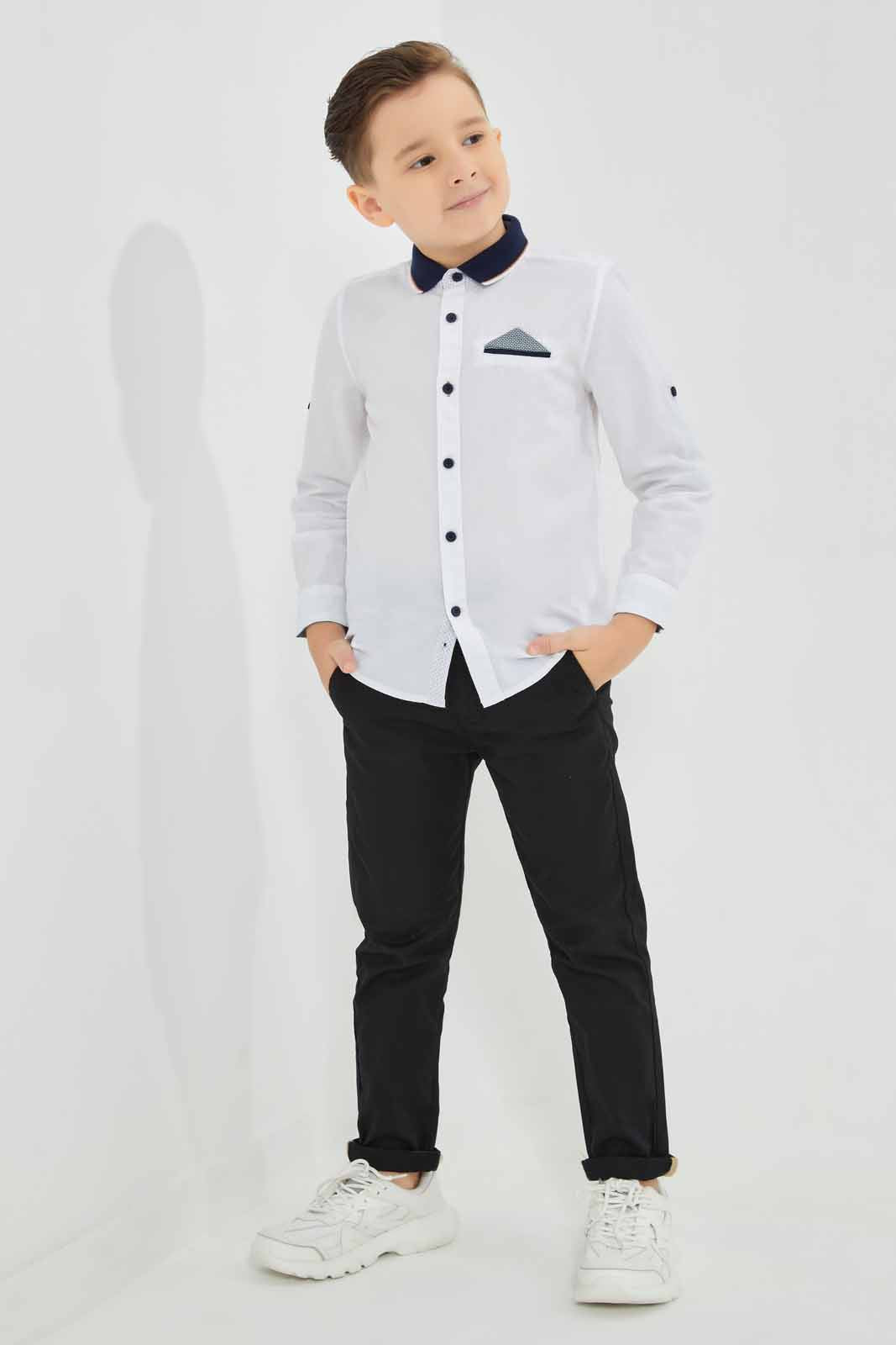 Redtag-White-Kintted-Color-Shirt-BOY-Shirts,-Category:Shirts,-Colour:White,-Deals:New-In,-EID,-Filter:Boys-(2-to-8-Yrs),-New-In-BOY-APL,-Non-Sale,-Section:Boys-(0-to-14Yrs),-W22O-Boys-2 to 8 Years
