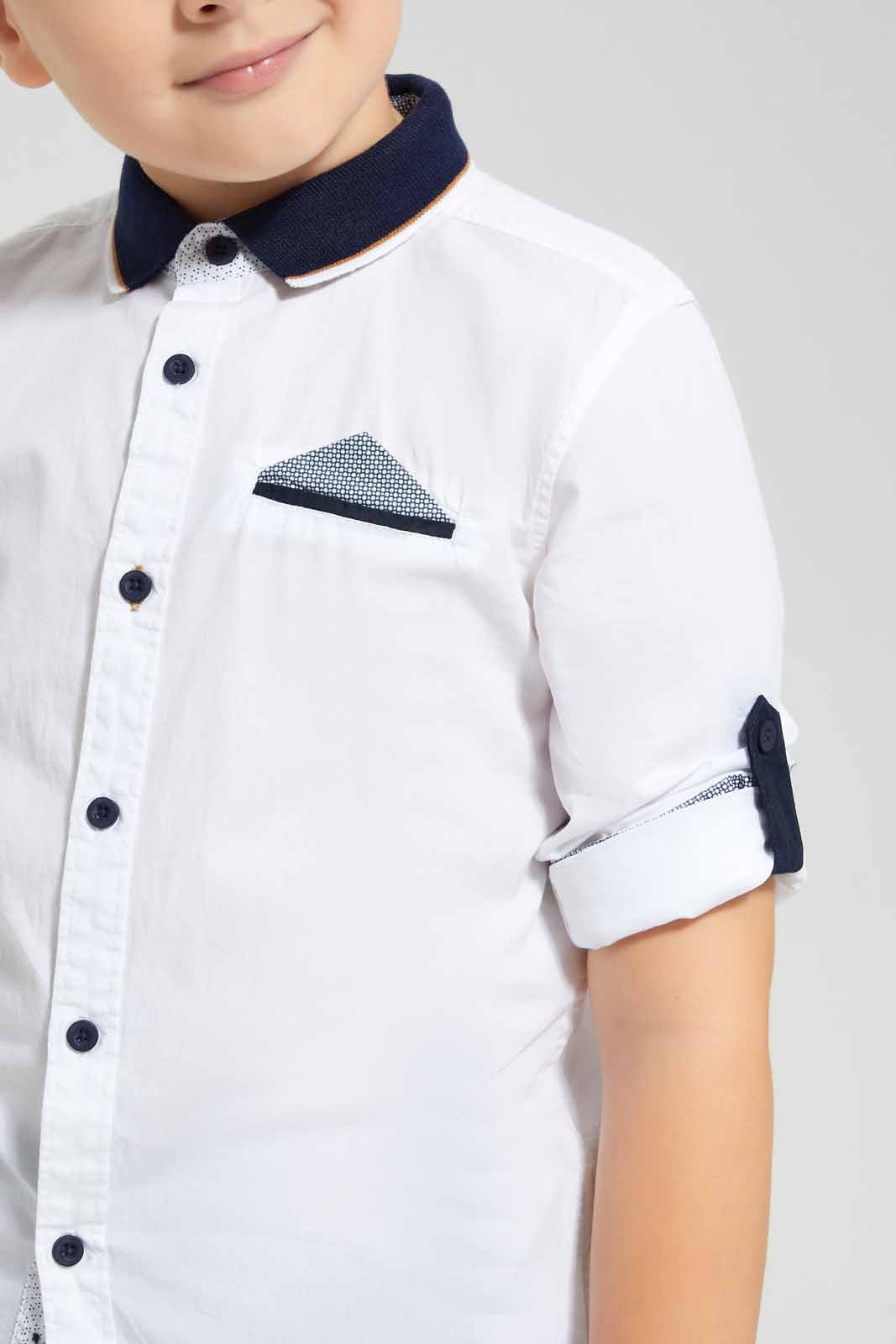 Redtag-White-Kintted-Color-Shirt-BOY-Shirts,-Category:Shirts,-Colour:White,-Deals:New-In,-EID,-Filter:Boys-(2-to-8-Yrs),-New-In-BOY-APL,-Non-Sale,-Section:Boys-(0-to-14Yrs),-W22O-Boys-2 to 8 Years