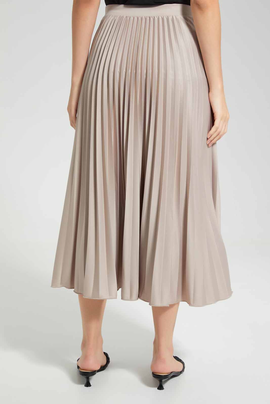 Redtag-Beige-Pleated-Midi-Skirt-without-front-wrap-Category:Skirts,-Colour:Beige,-Deals:New-In,-Filter:Women's-Clothing,-KSH,-New-In-Women,-Non-Sale,-Section:Women,-W22O,-Women-Skirts-Women's-