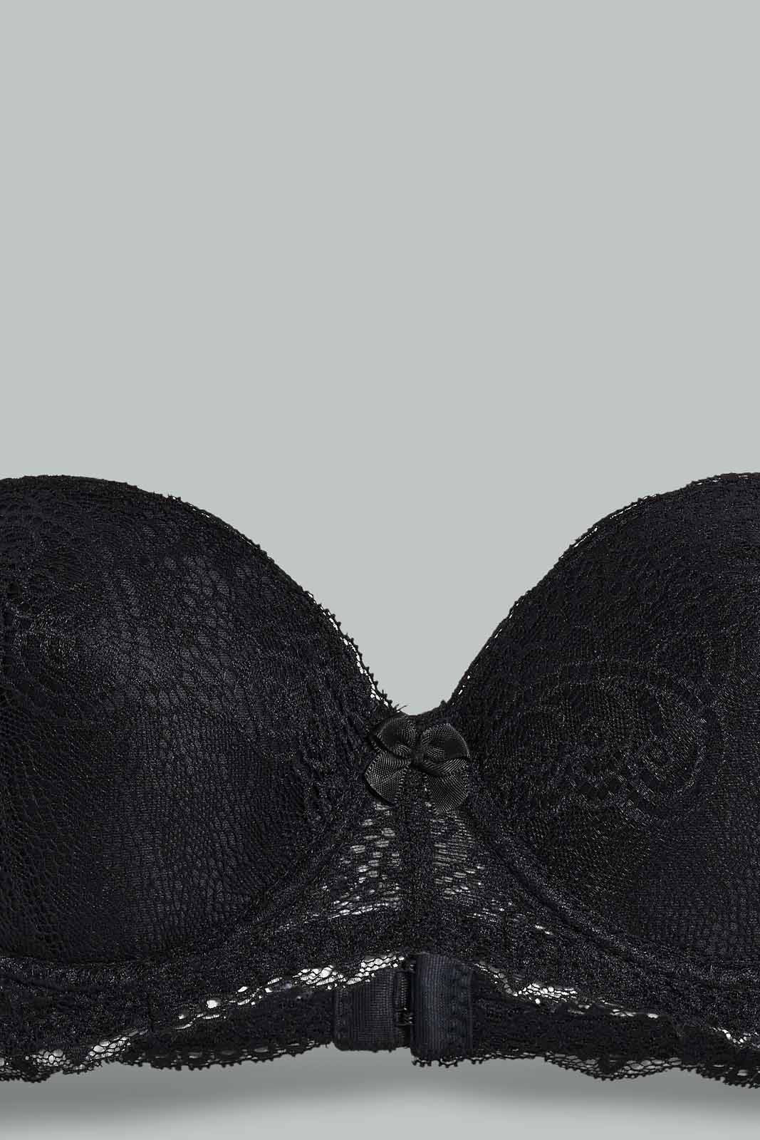 Redtag-Black-Lad-Full-Lace-Balconette-Bra-Category:Bras,-Colour:Black,-Deals:New-In,-Filter:Women's-Clothing,-New-In-Women-APL,-Non-Sale,-Section:Women,-W22O,-Women-Bras--