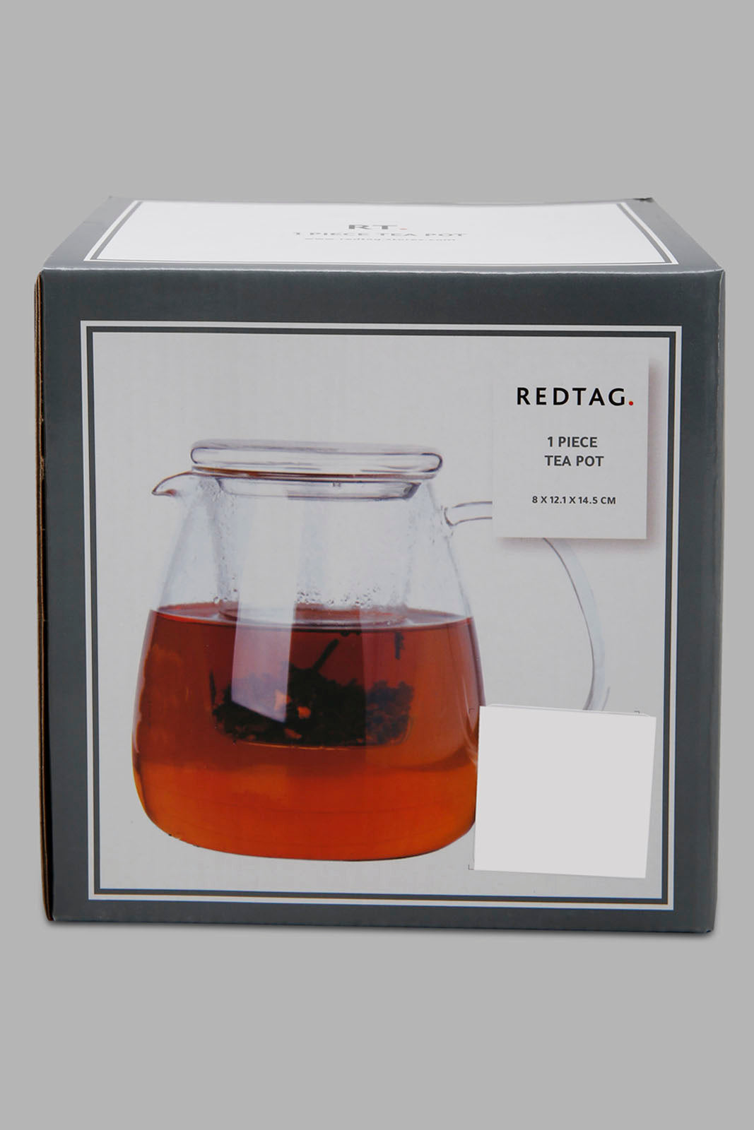Redtag-Clear-Glass-Teapot-With-Infuser-Category:Tea-Pots,-Colour:Clear,-Deals:New-In,-Filter:Home-Dining,-HMW-DIN-Crockery,-New-In-HMW-DIN,-Non-Sale,-Section:Homewares,-W22O-Home-Dining-