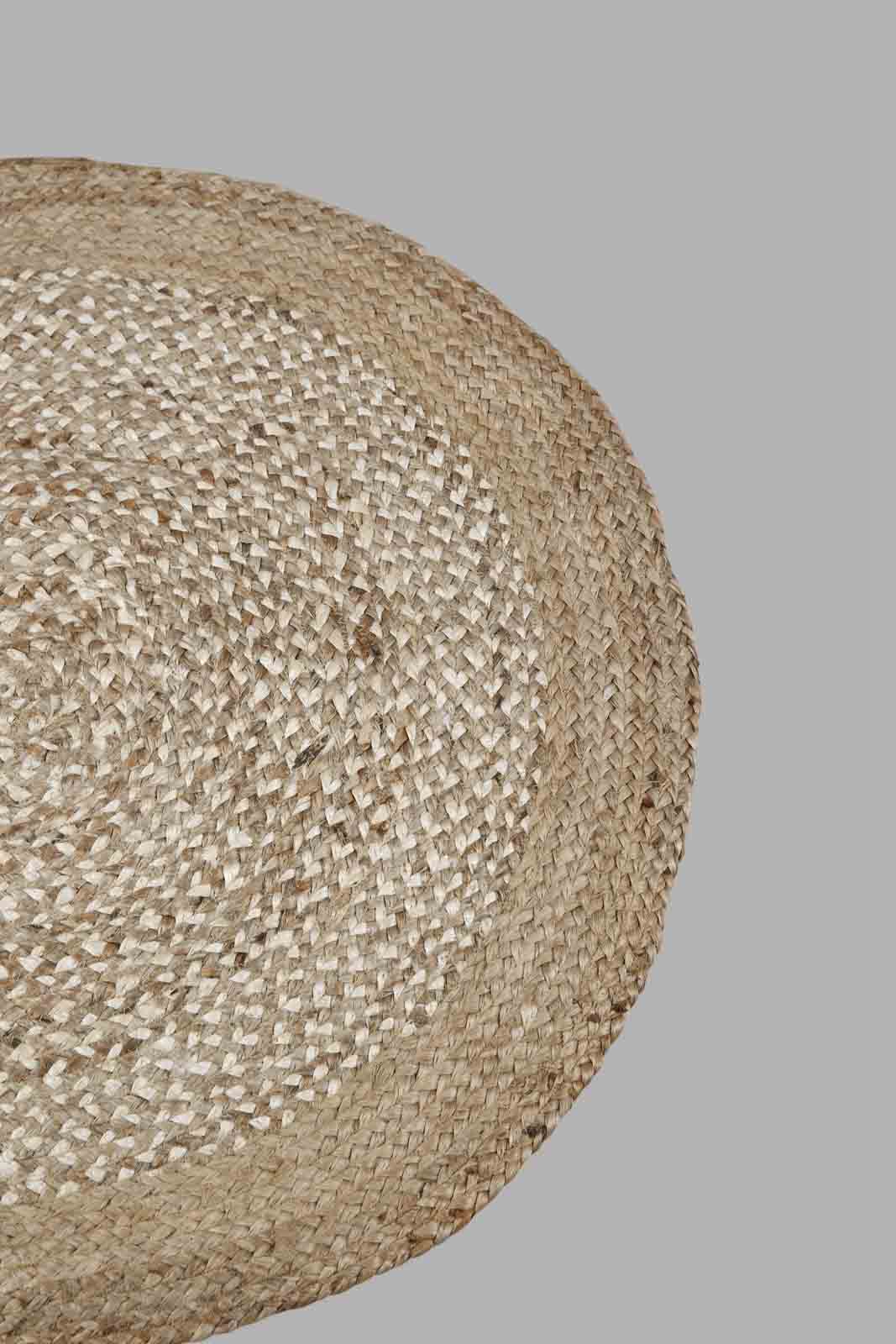 Redtag-Beige-Handwoven-Braided-Pattern-Round-Dhurrie-Category:Rugs,-Colour:Beige,-Deals:New-In,-Filter:Home-Decor,-HMW-HOM-Rugs-&-Door-Mats,-New-In-HMW-HOM,-Non-Sale,-Section:Homewares,-W22A-Home-Decor-